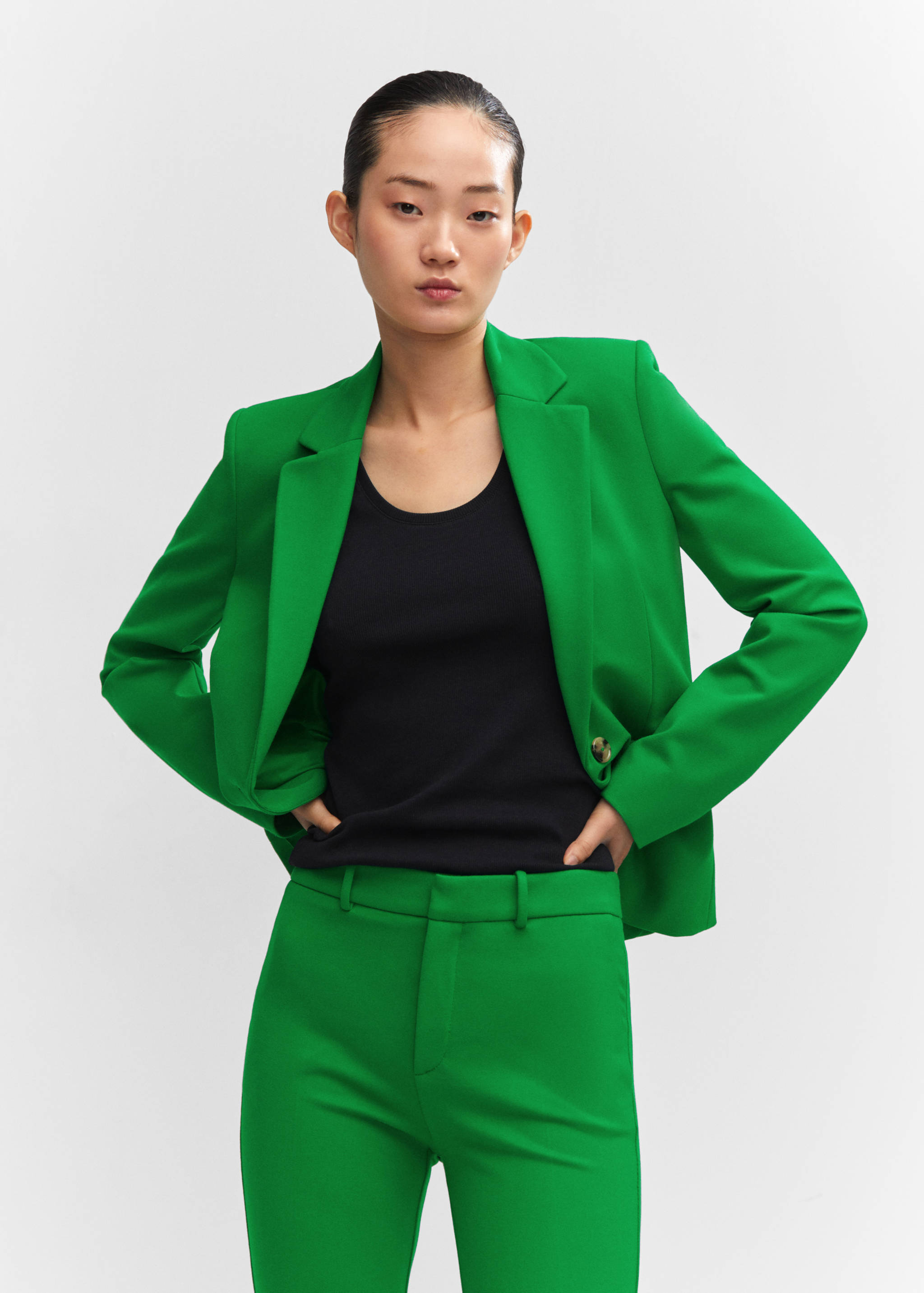 Rome-knit straight trousers - Details of the article 1