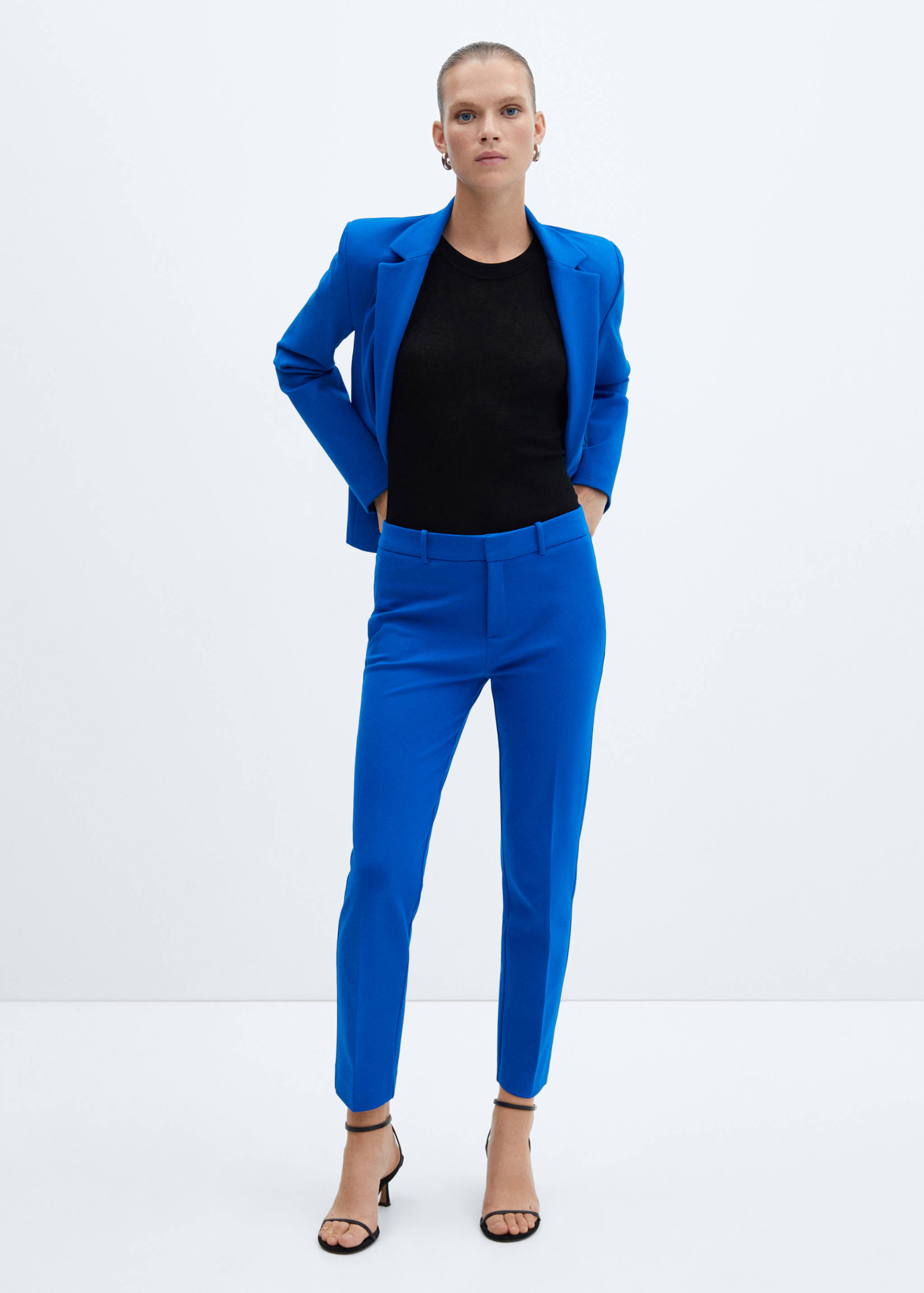 Rome-knit straight trousers - General plane