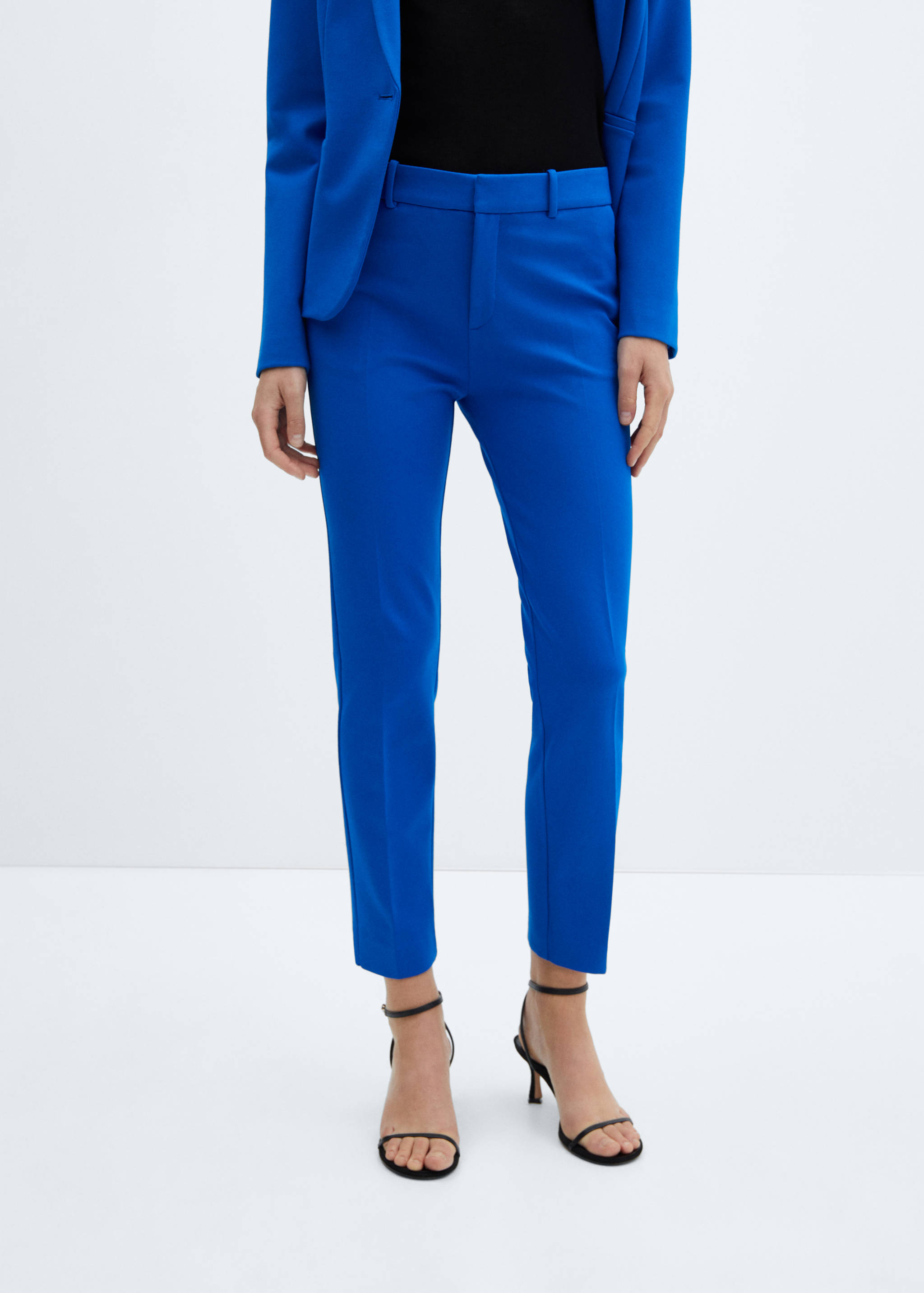 Rome-knit straight trousers - Medium plane