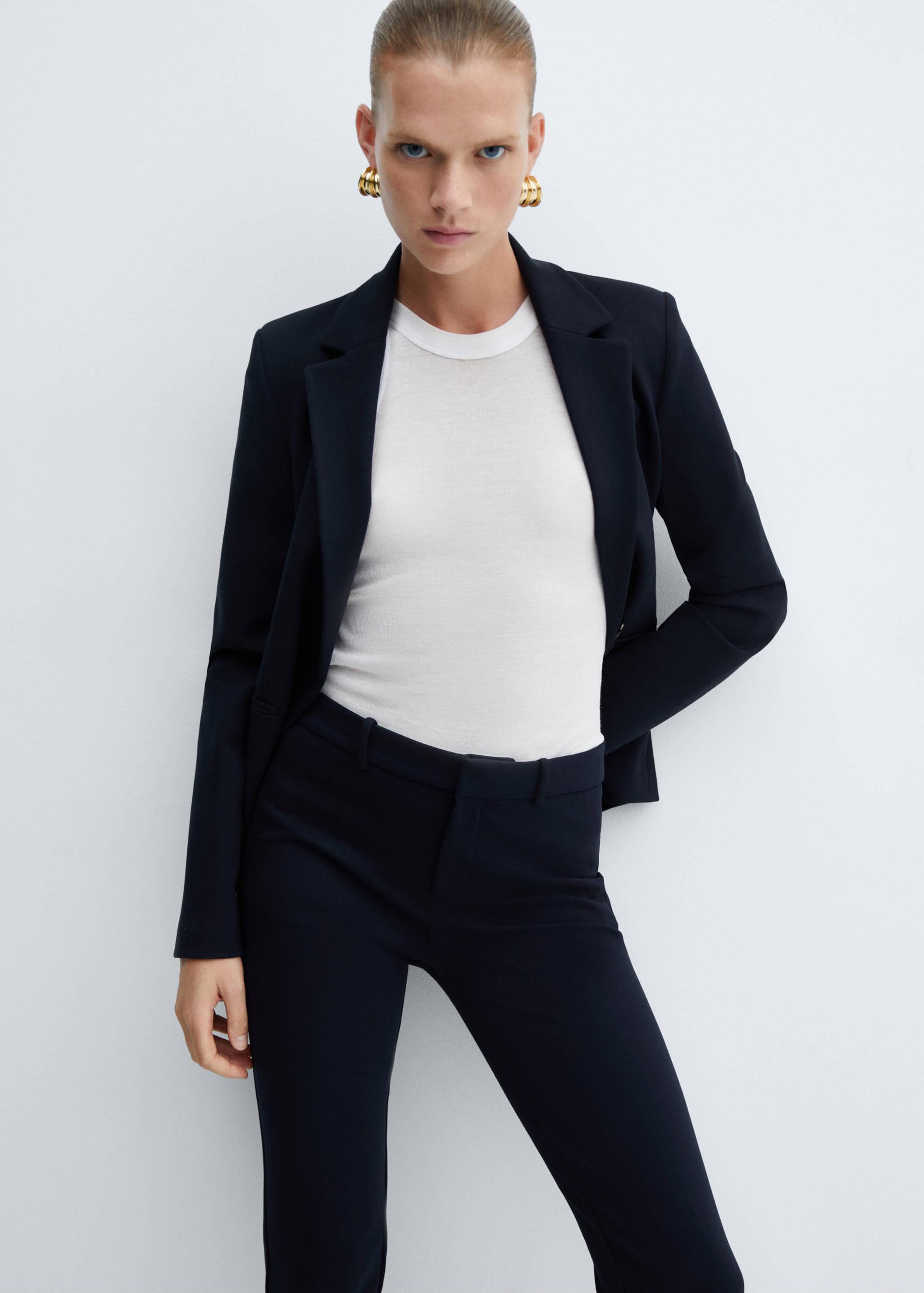 Rome-knit straight trousers - Details of the article 1