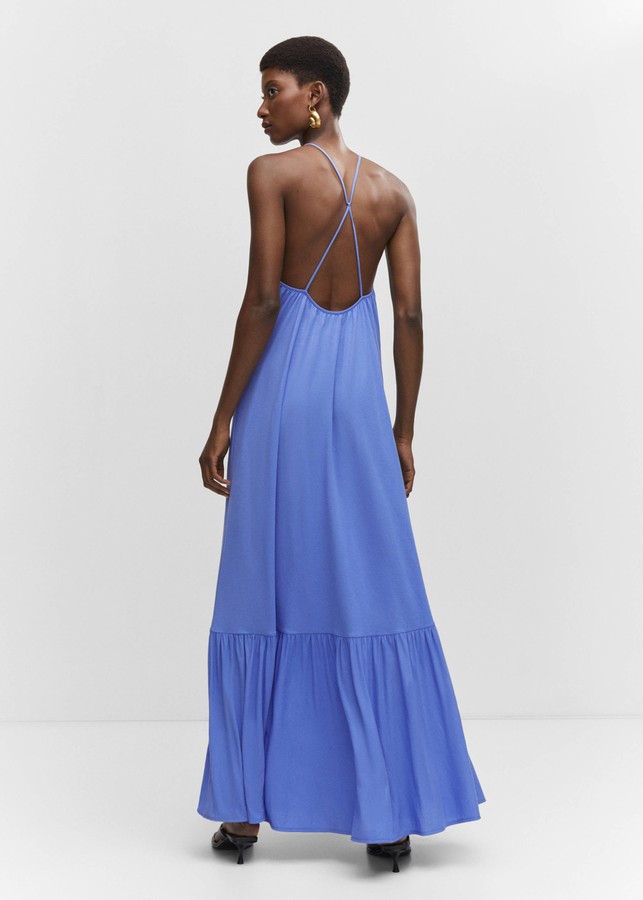 Cross-back maxi-dress - Reverse of the article