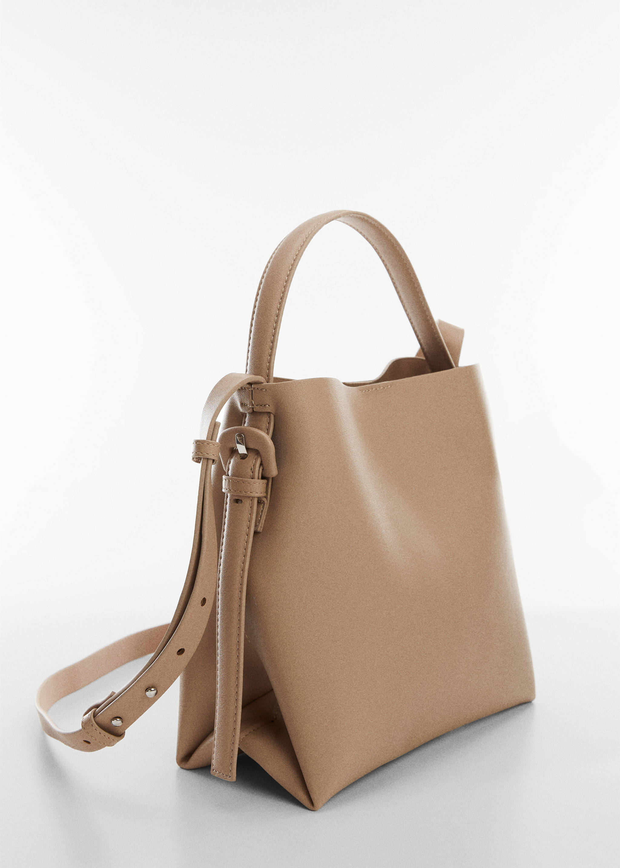 Shopper bag with buckle - Medium plane