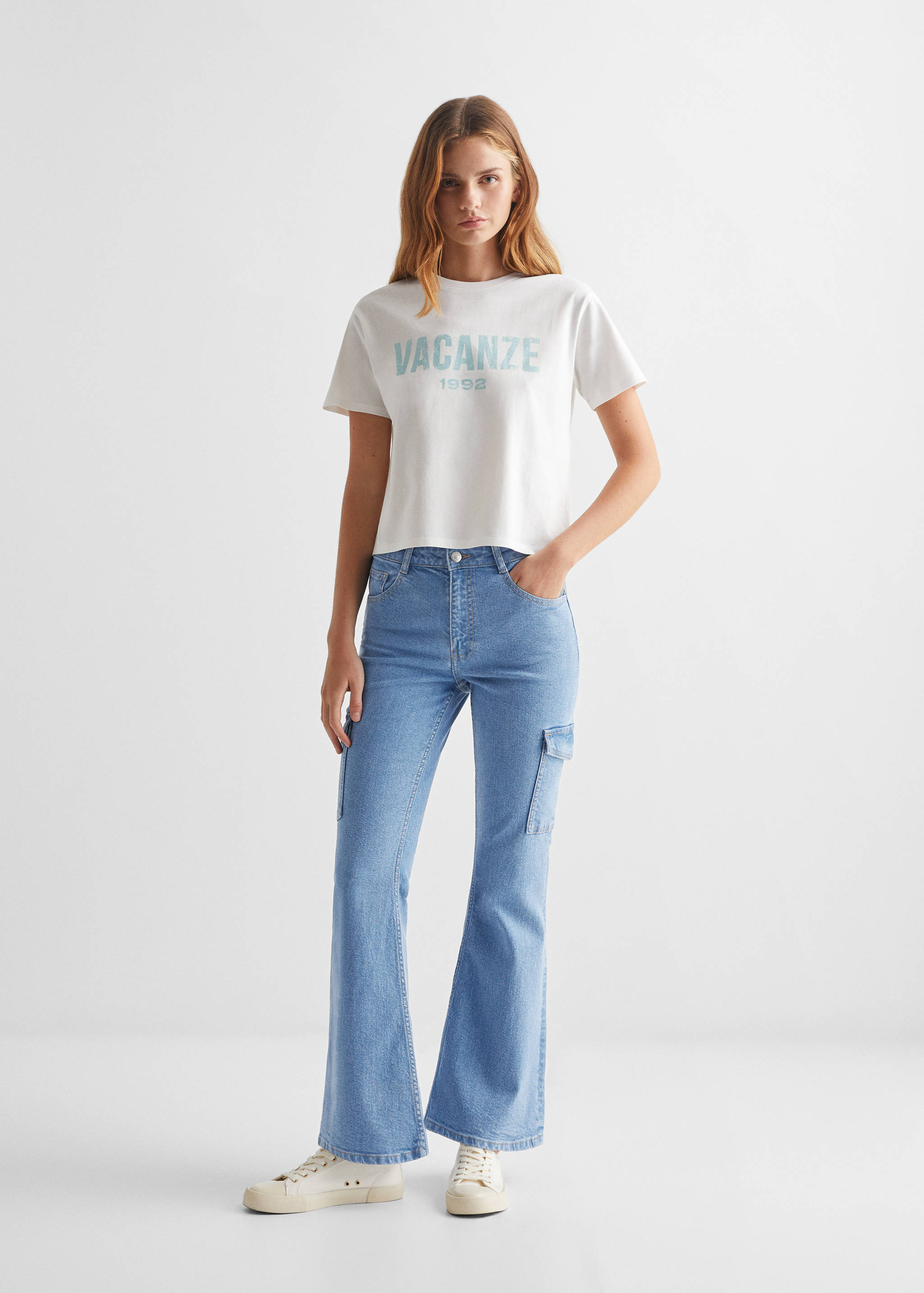 Flared cargo jeans - General plane