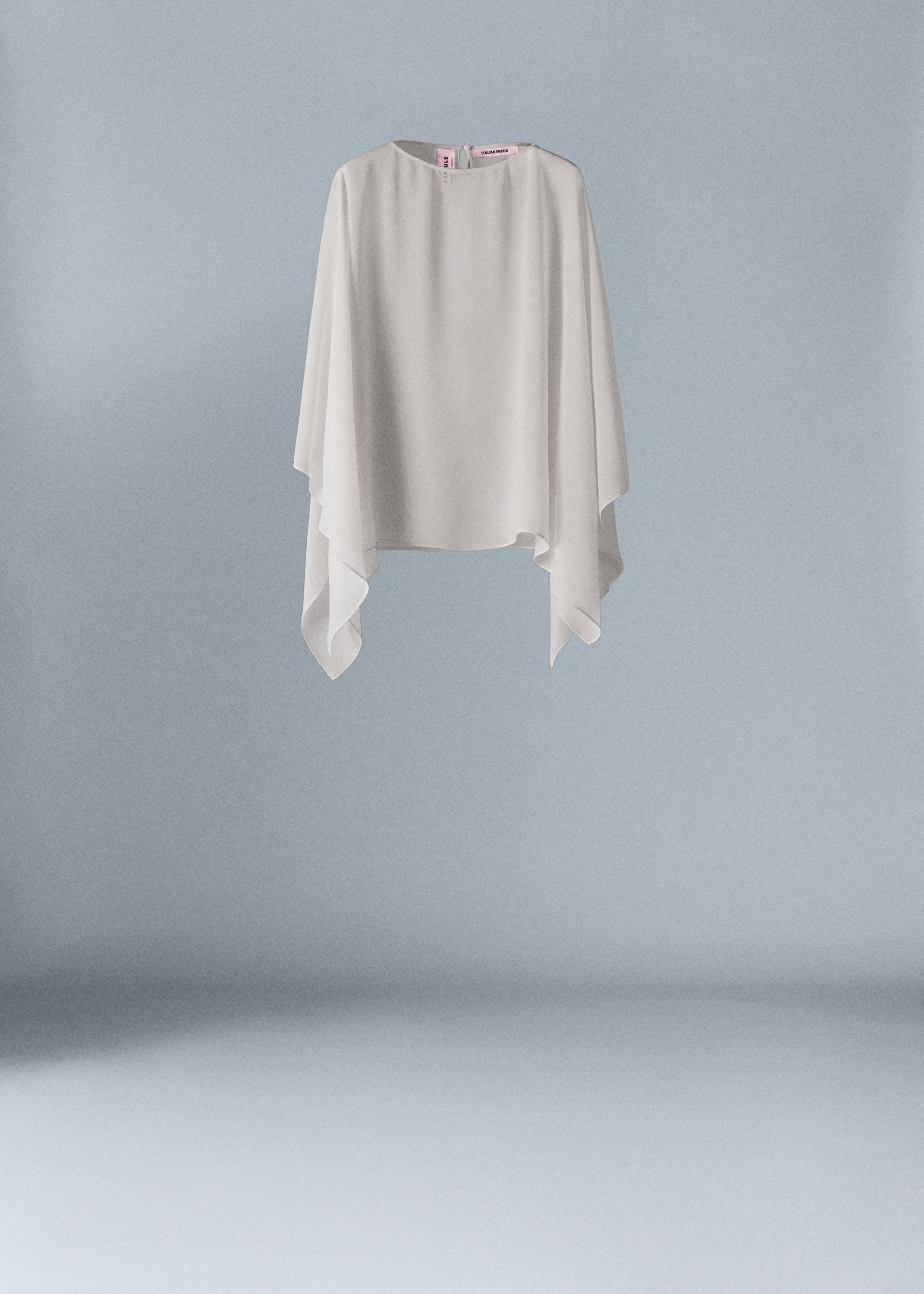 Asymmetric semi-transparent cape - Article without model