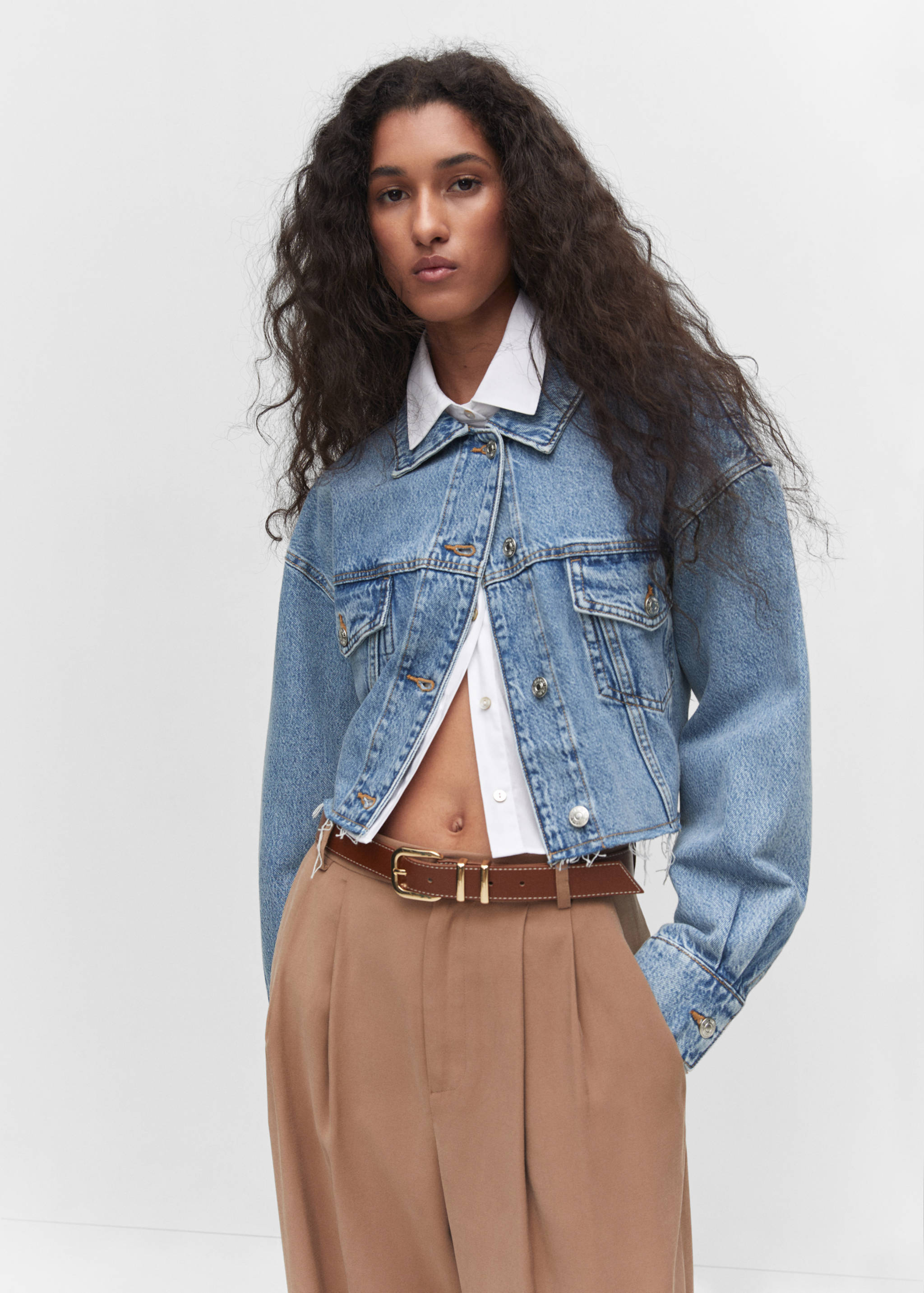 Cropped denim jacket - Medium plane