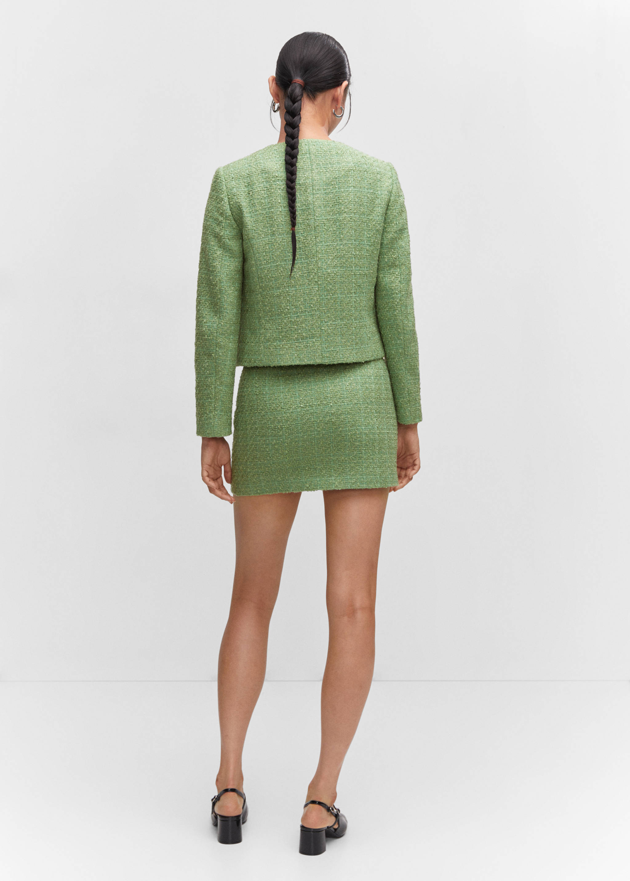 Tweed jacket with jewel buttons - Reverse of the article