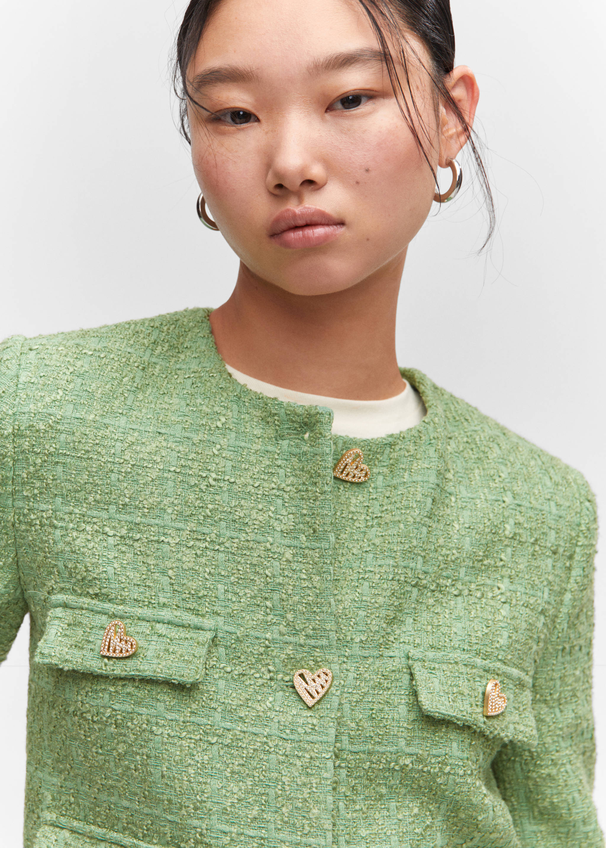 Tweed jacket with jewel buttons - Details of the article 1