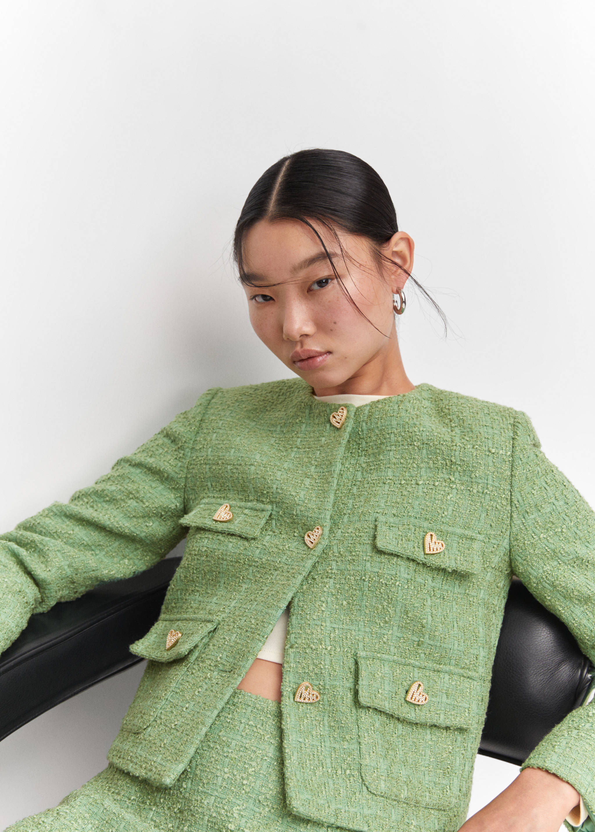 Tweed jacket with jewel buttons - Details of the article 2