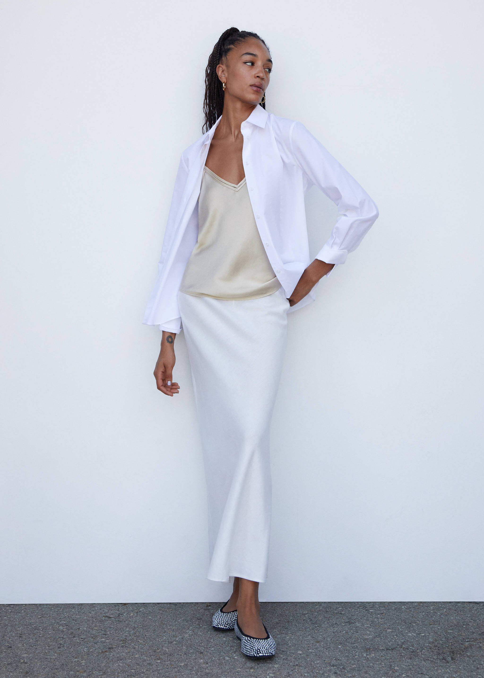 Pleated lace top - General plane