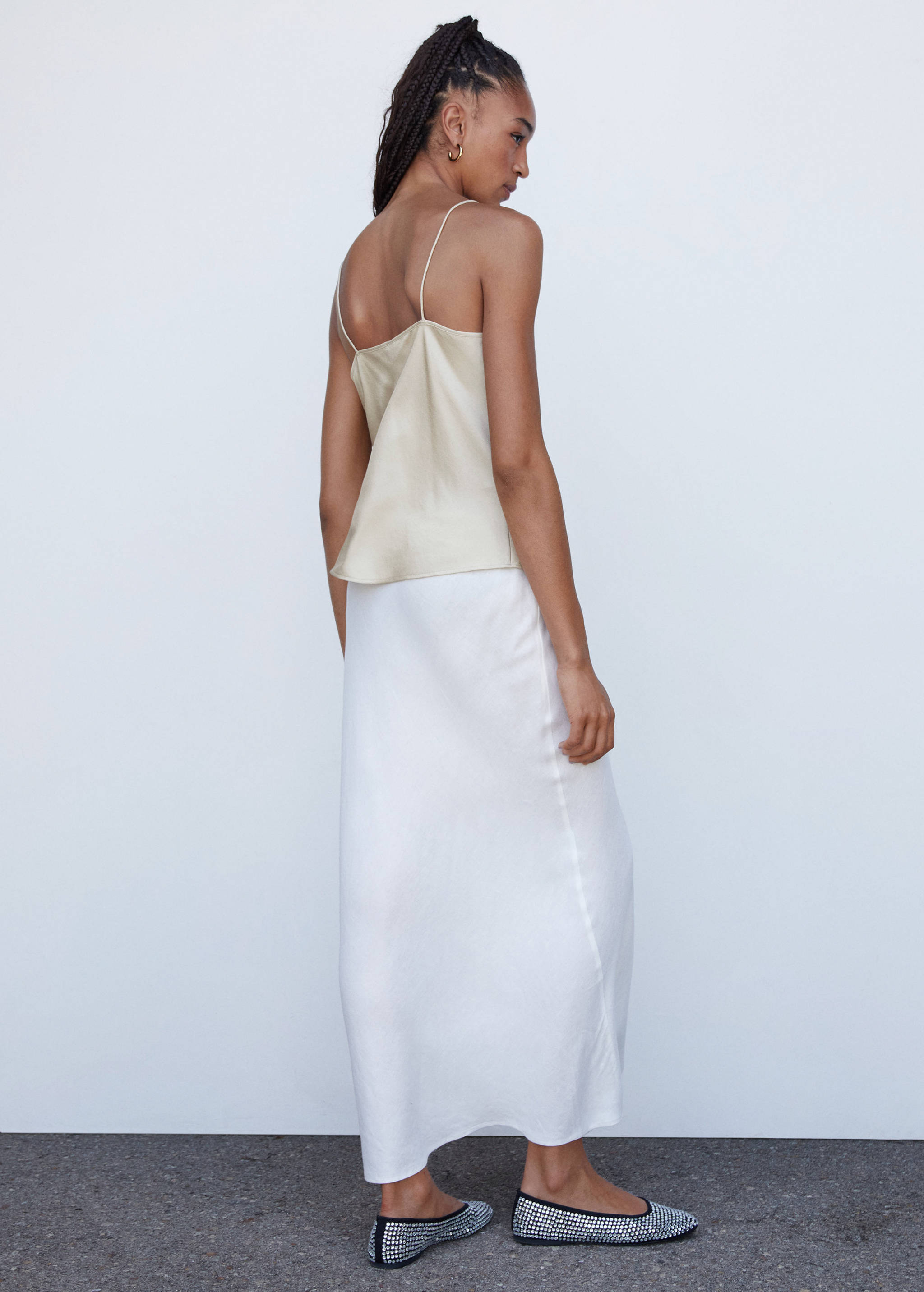 Pleated lace top - Reverse of the article