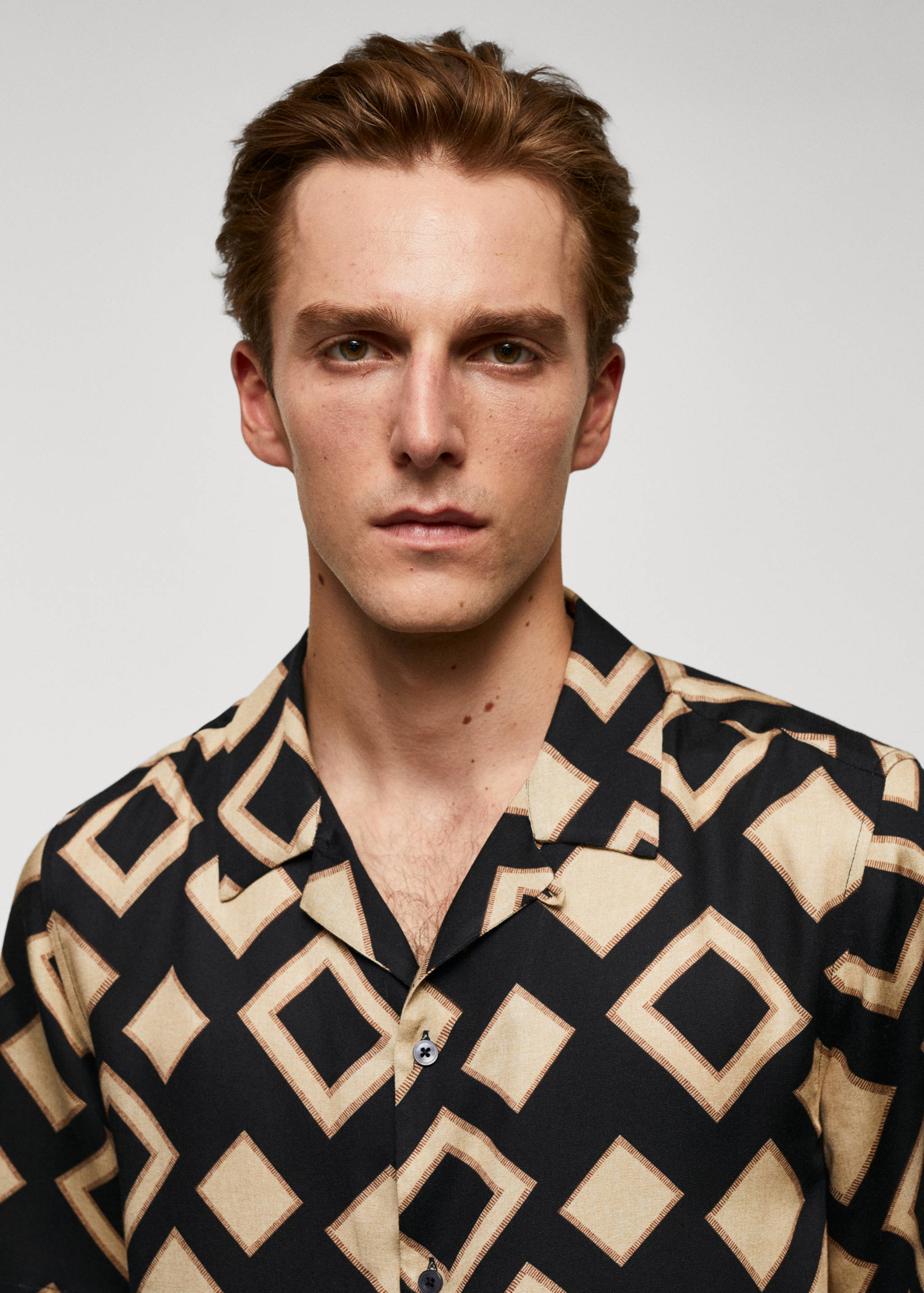 Chemise bowling en imprimé géométrique - Détail de l'article 1