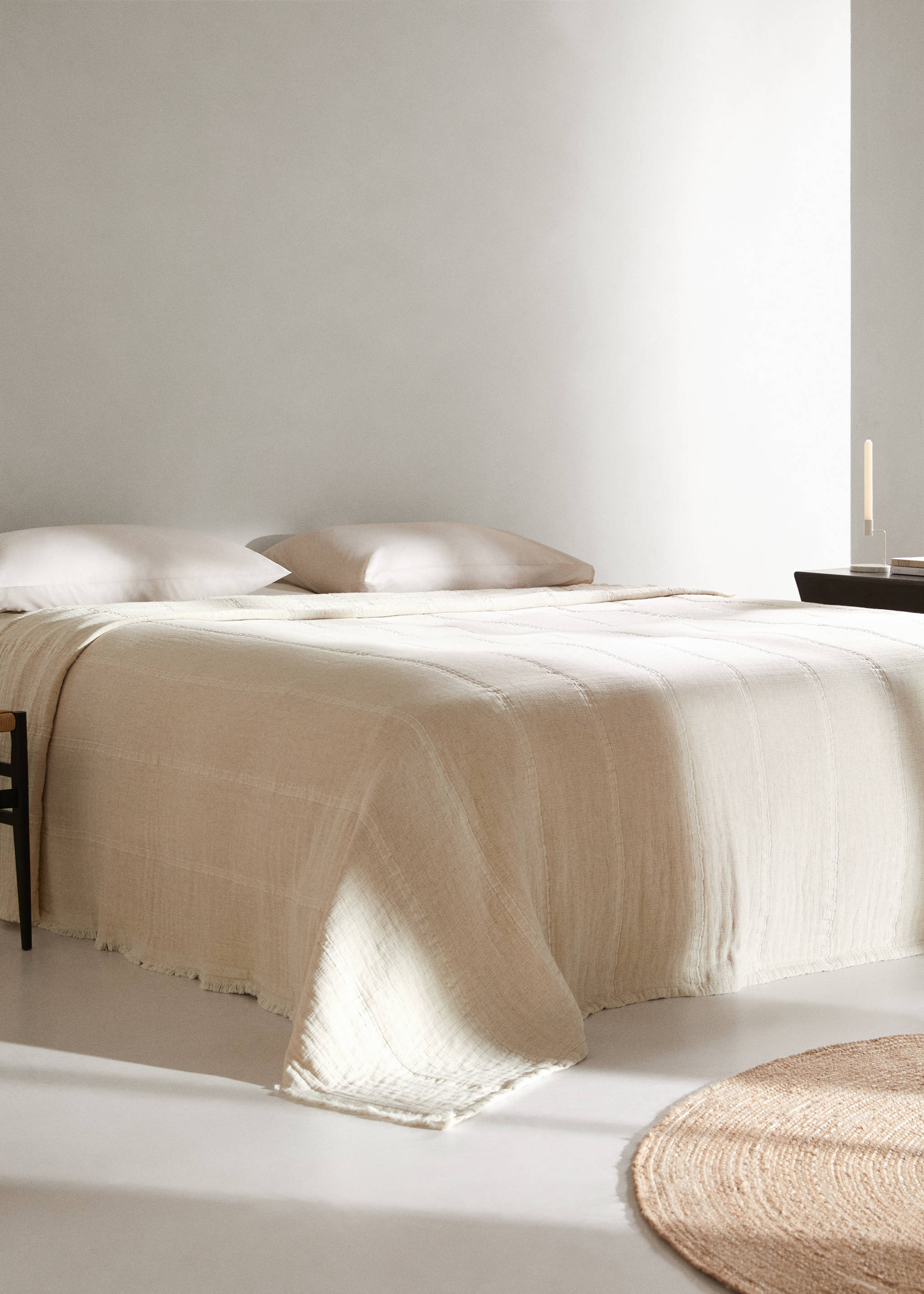 Bedspread linen cotton - General plane