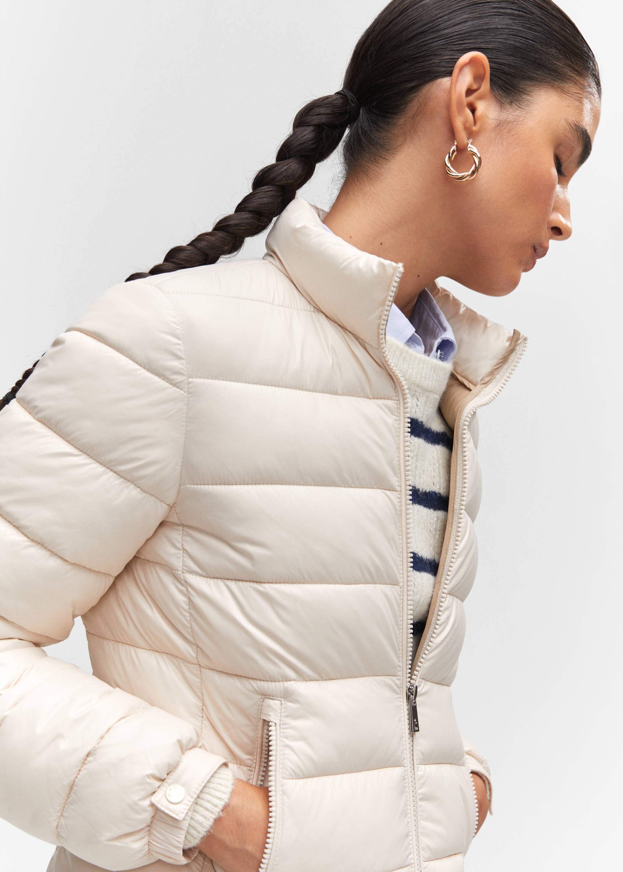 Pocket quilted jacket - Details of the article 1