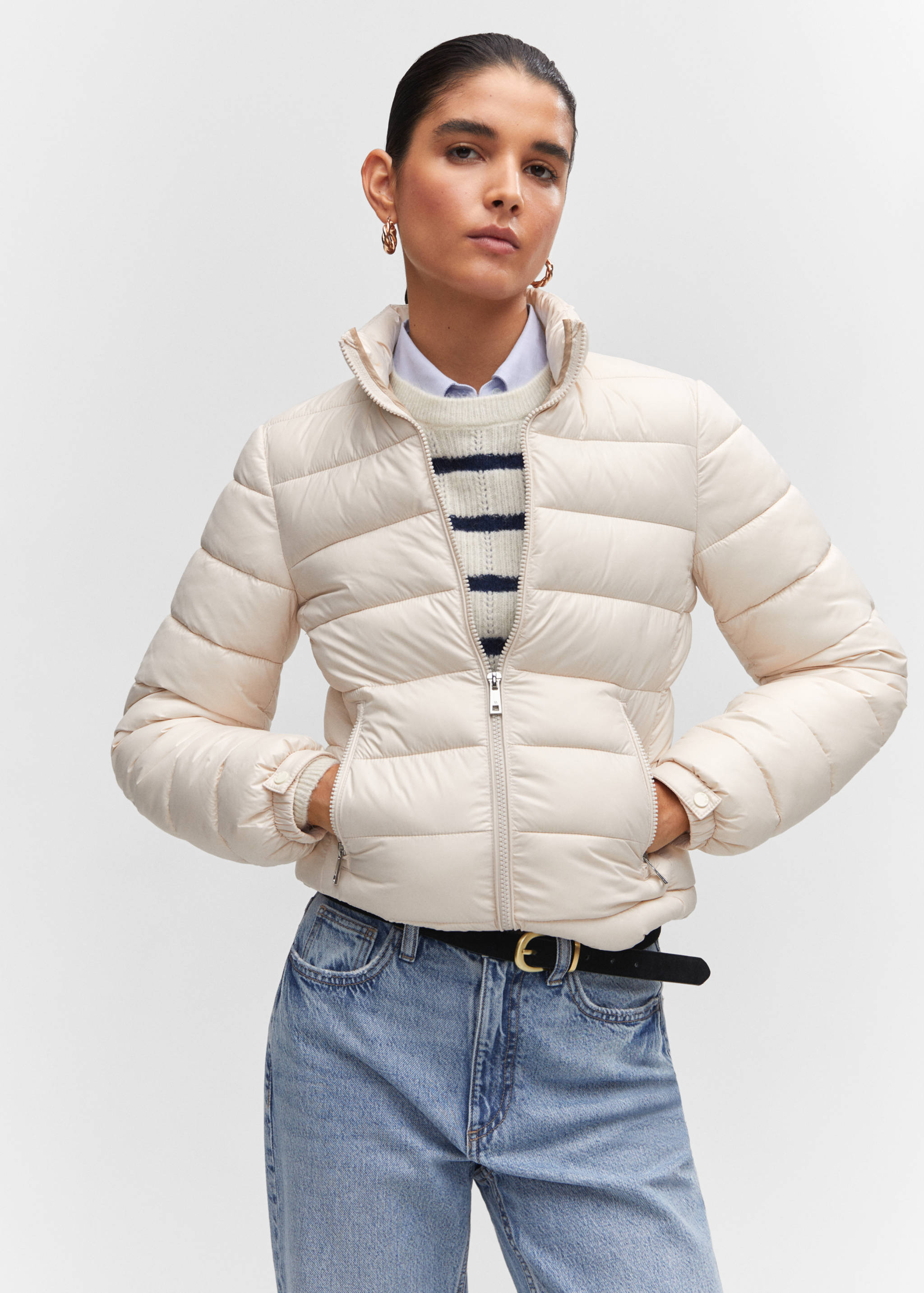 Pocket quilted jacket - Details of the article 2