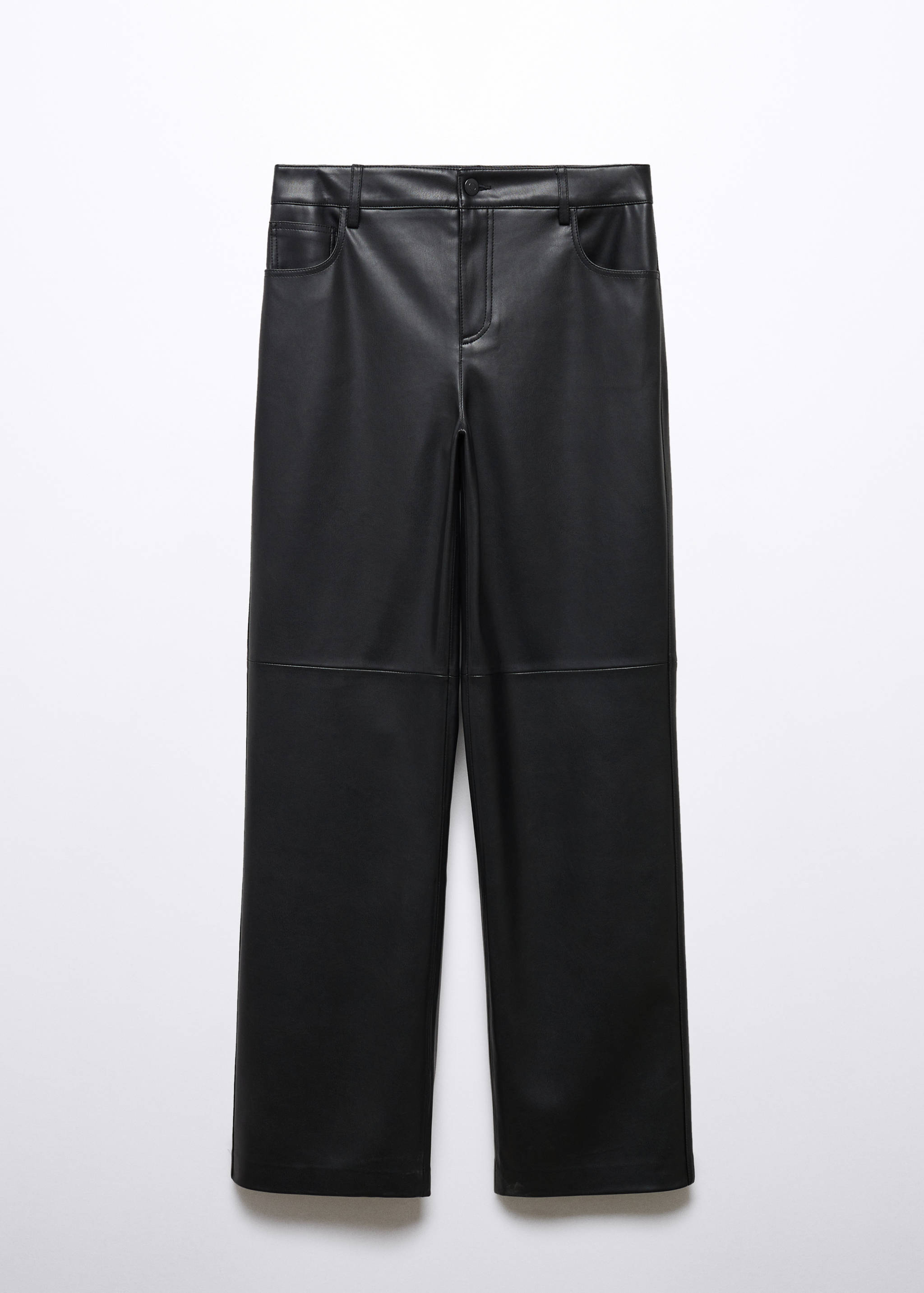 Mid-rise Faux-leather trousers - Article without model