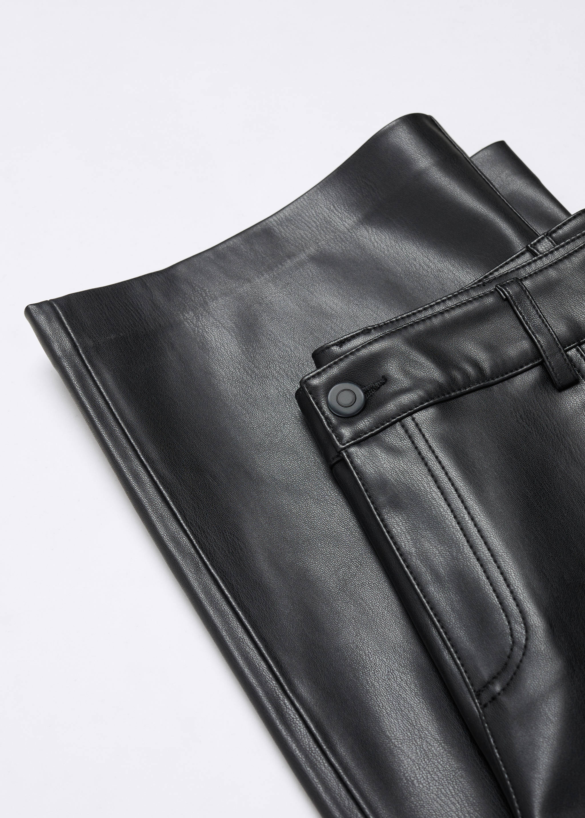 Mid-rise Faux-leather trousers - Details of the article 8