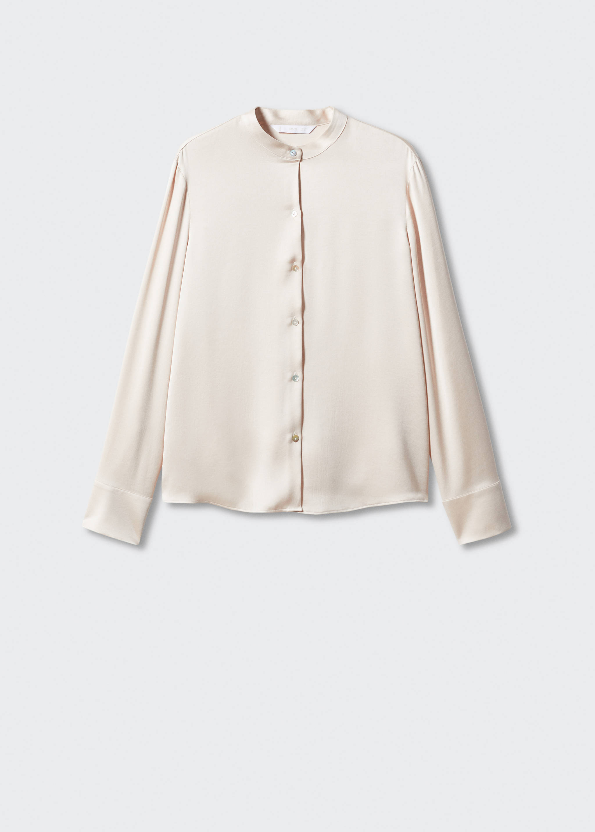 Round-neck satin shirt - Article without model