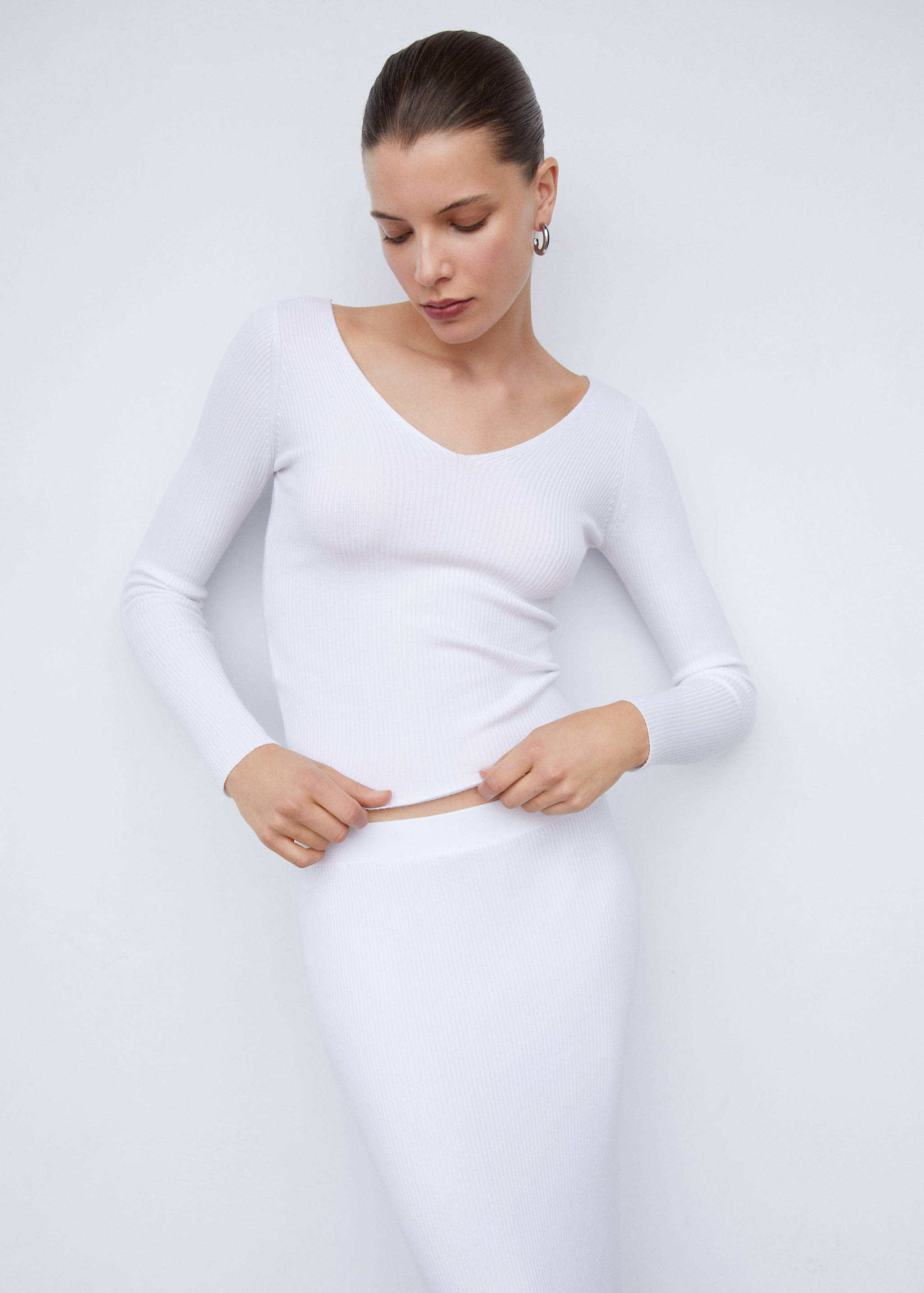 Трикотажная юбка-карандаш - Деталь изделия 1