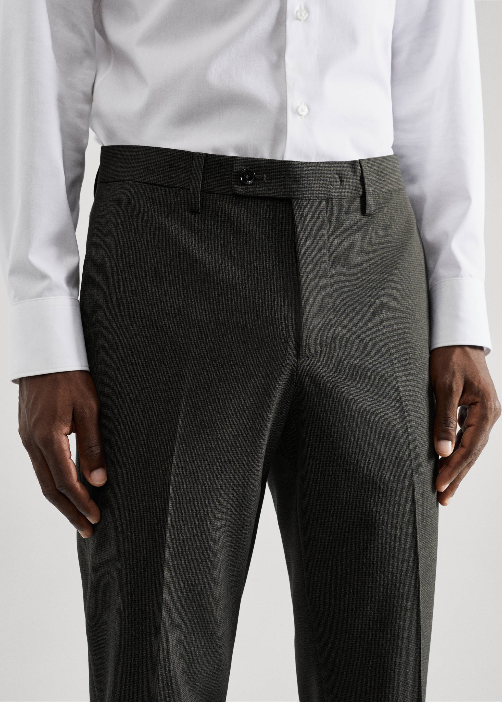 Pantalon costume imprimé slim-fit tissu stretch - Détail de l'article 4