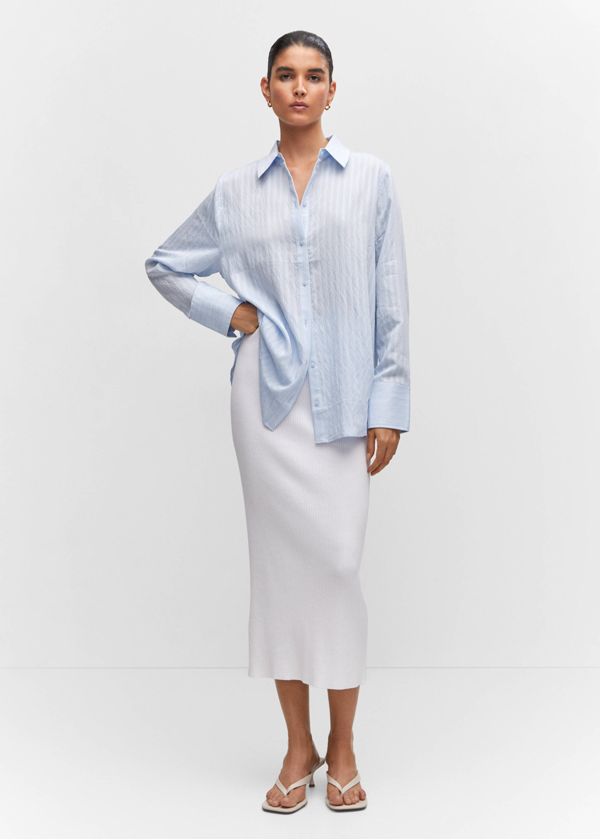 Embroidered cotton shirt - General plane