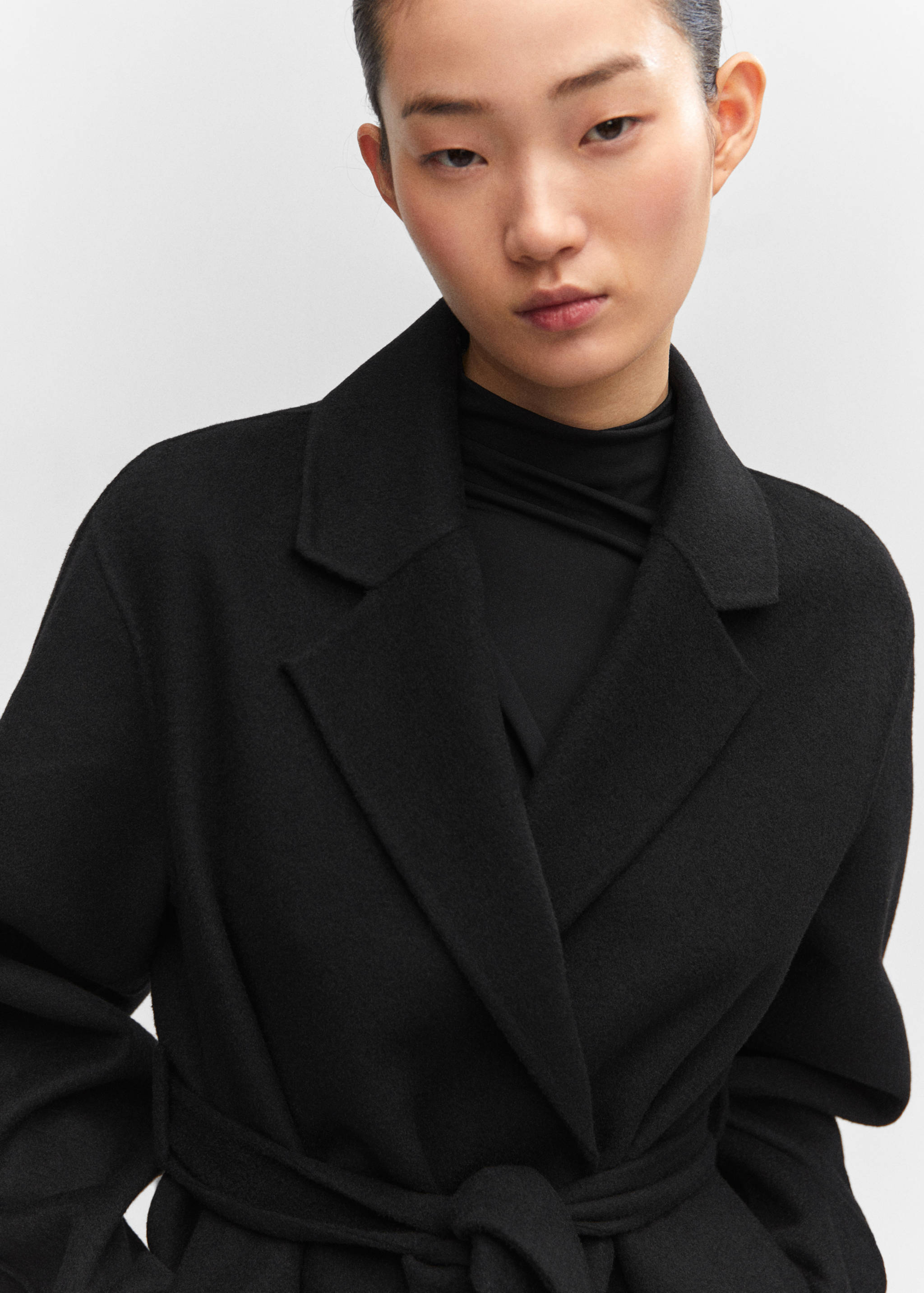 معطف بحزام مصنوع يدويًا - تفاصيل المنتج 1