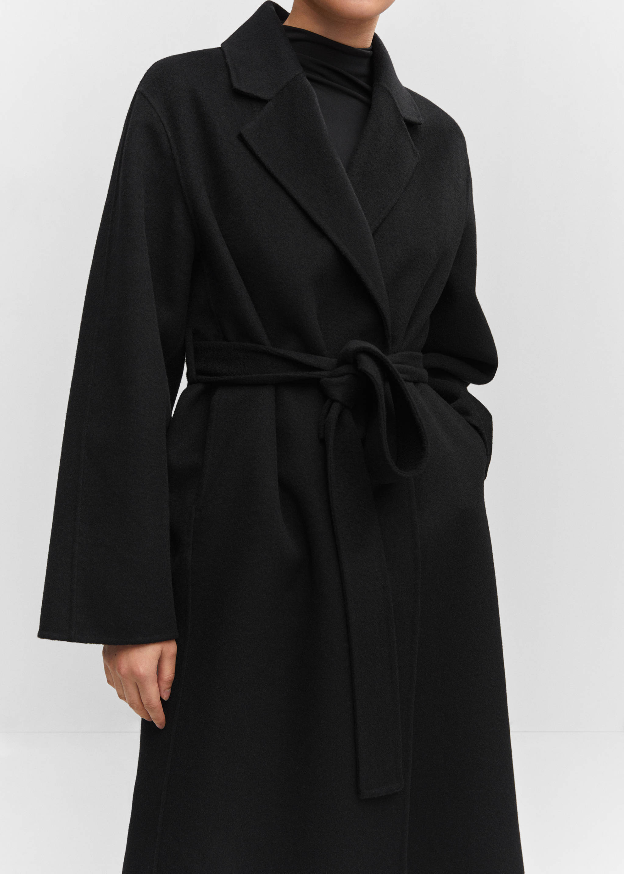 معطف بحزام مصنوع يدويًا - تفاصيل المنتج 6