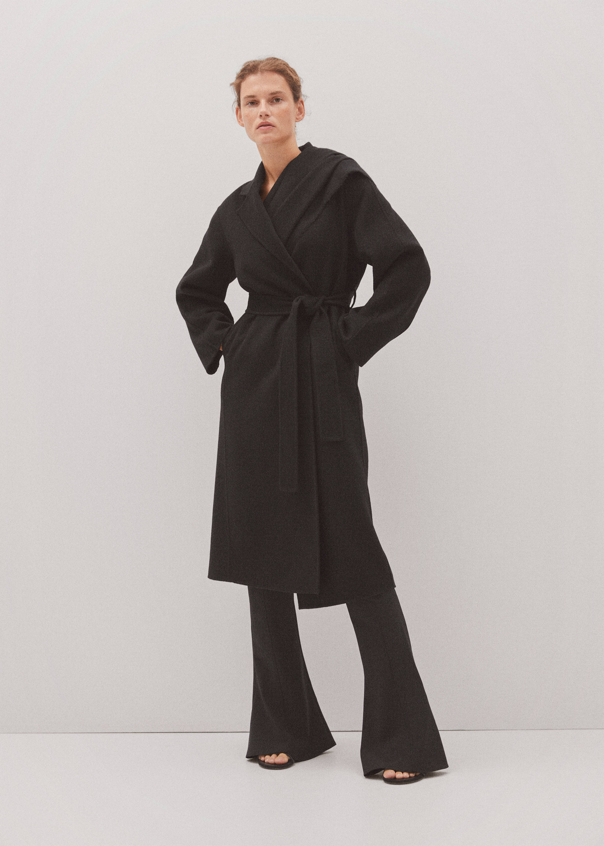 معطف بحزام مصنوع يدويًا - تفاصيل المنتج 7