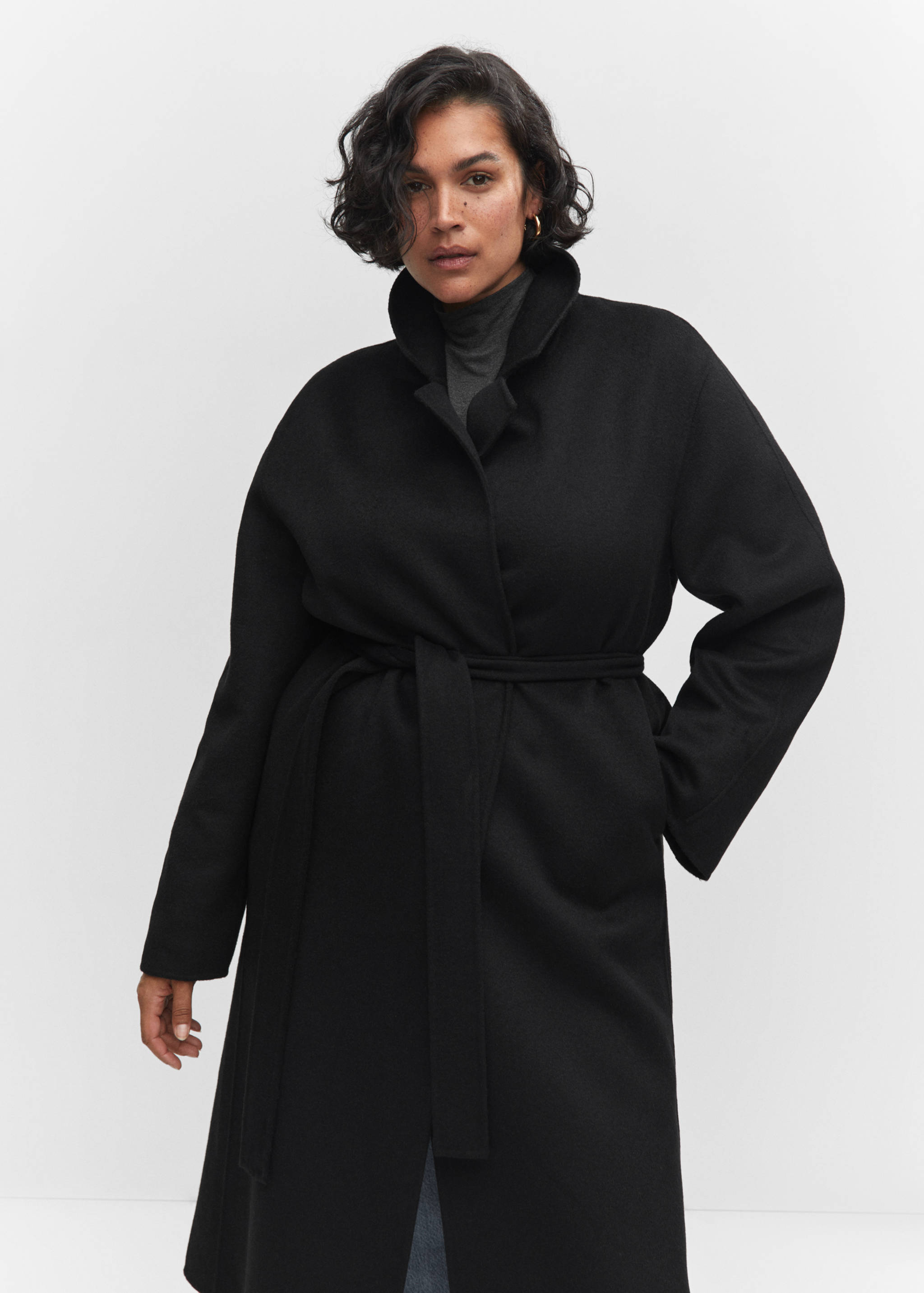 معطف بحزام مصنوع يدويًا - تفاصيل المنتج 5