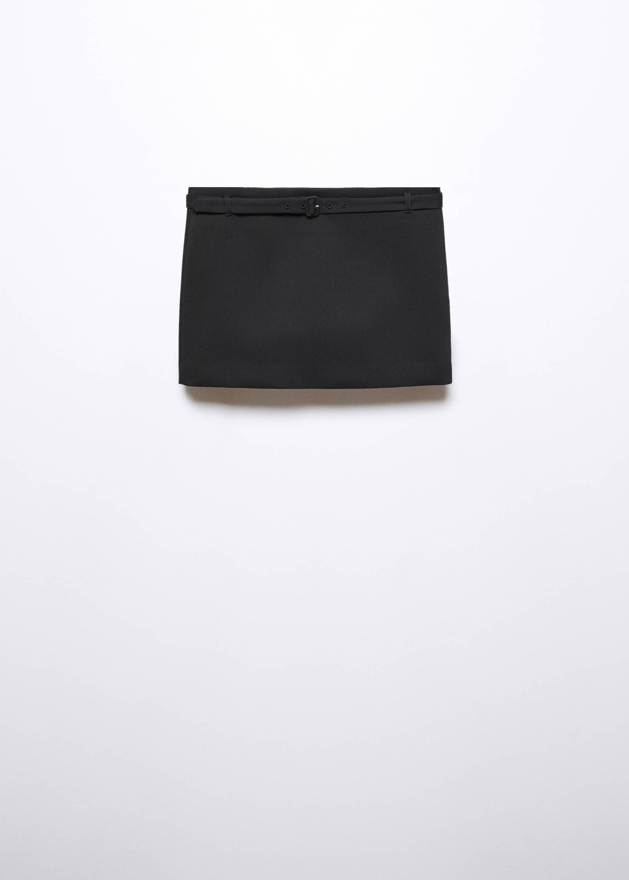 Straight mini-skirt with belt - Article without model