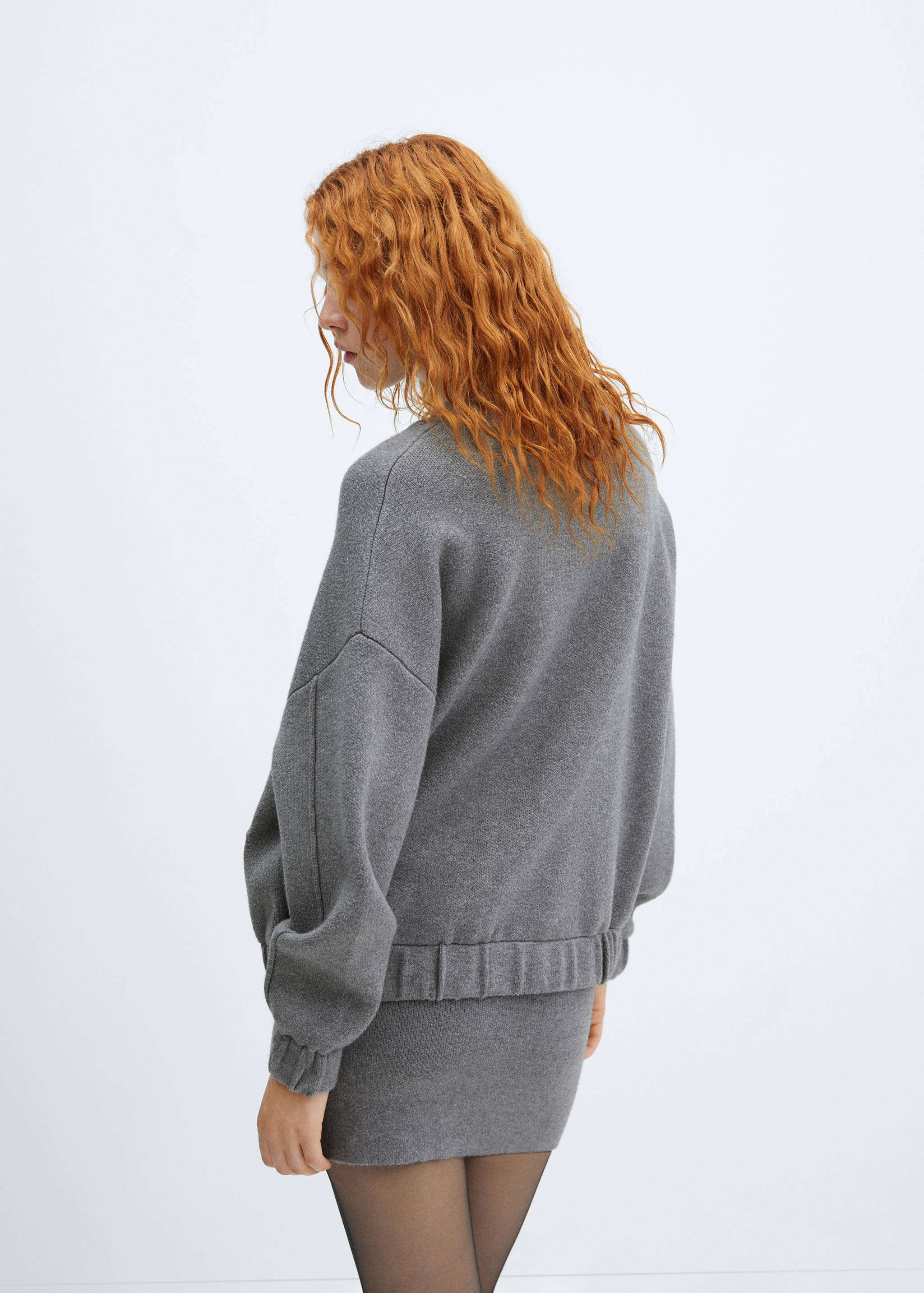 Knitted bomber jacket - Reverse of the article