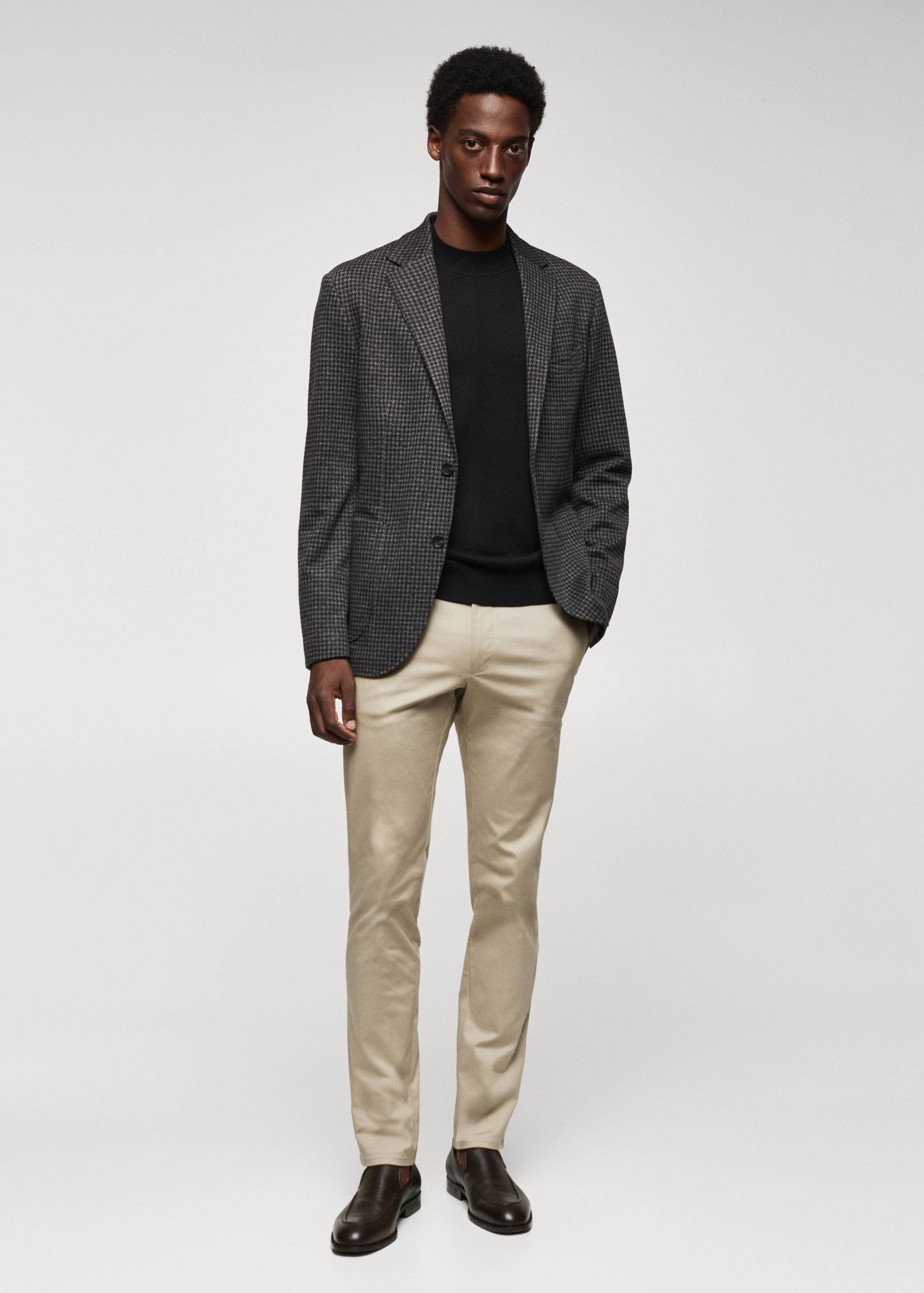 Skinny cotton chino trousers - General plane