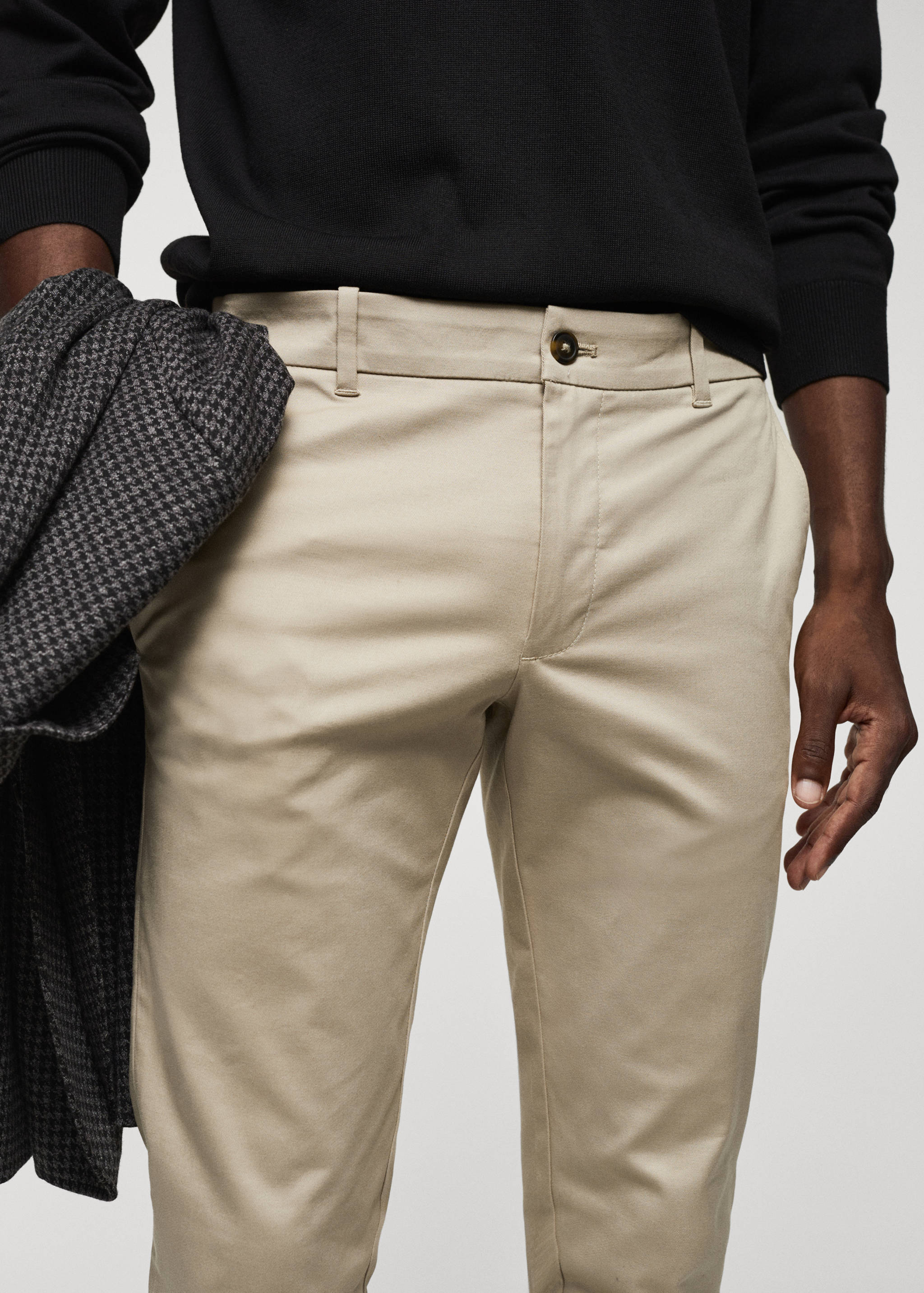 Skinny cotton chino trousers - Details of the article 1