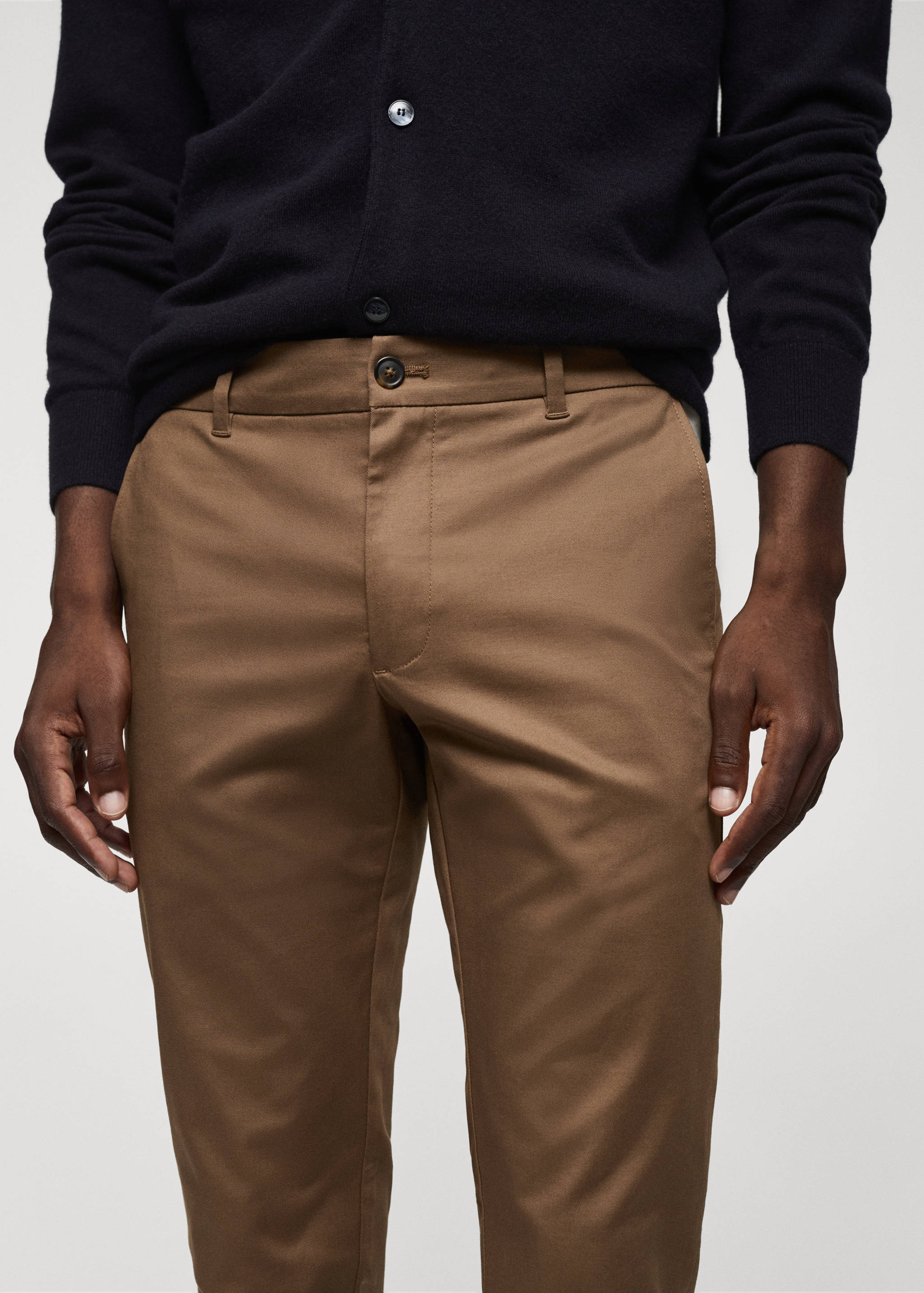 Skinny cotton chino trousers - Details of the article 1