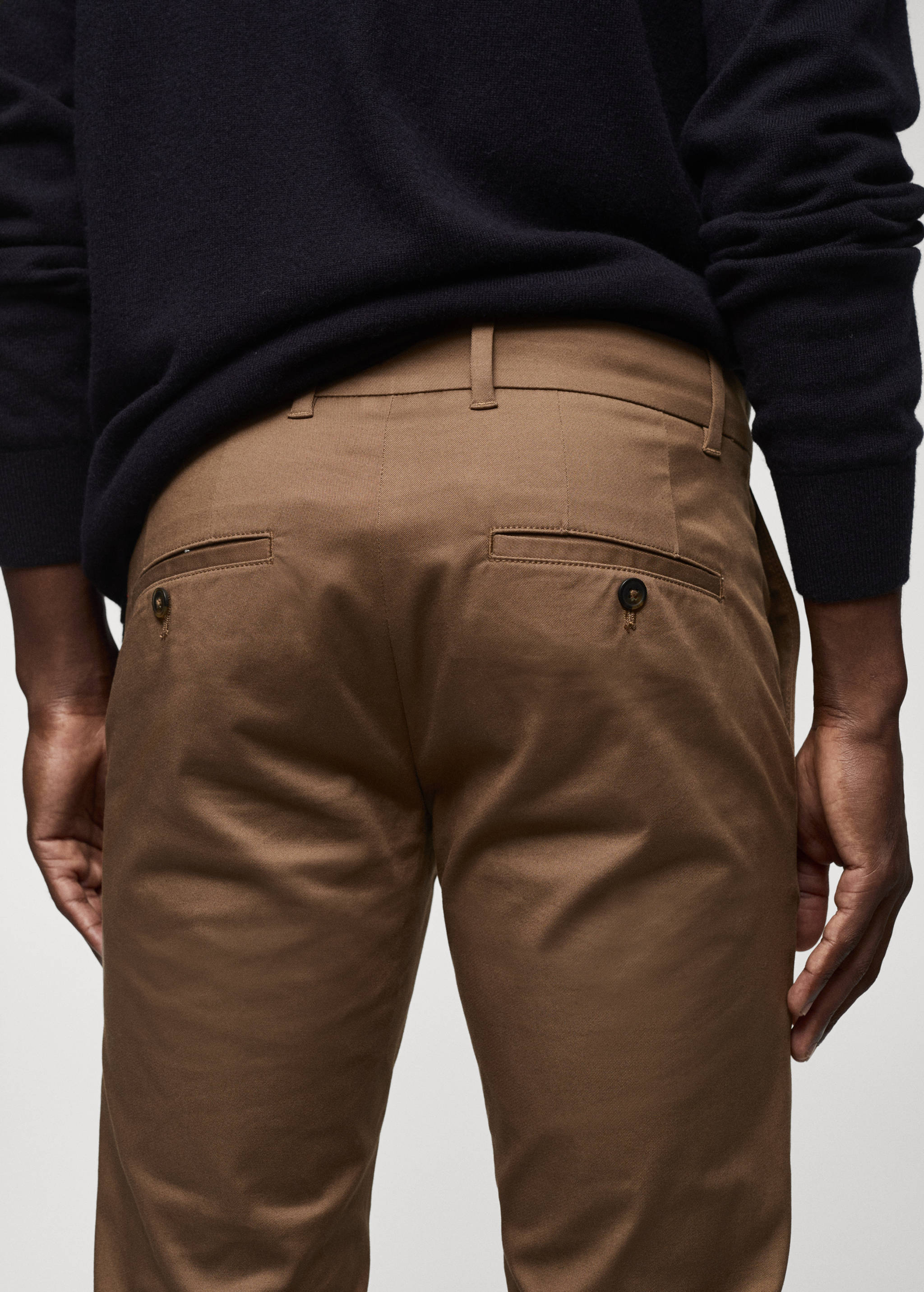 Skinny cotton chino trousers - Details of the article 4