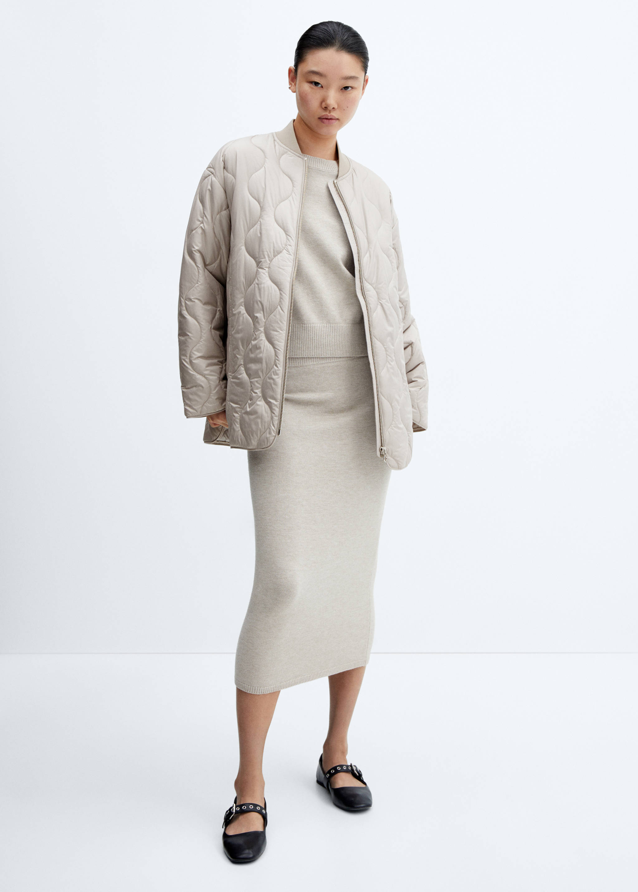 Oversized waterproof puffer coat - General plane