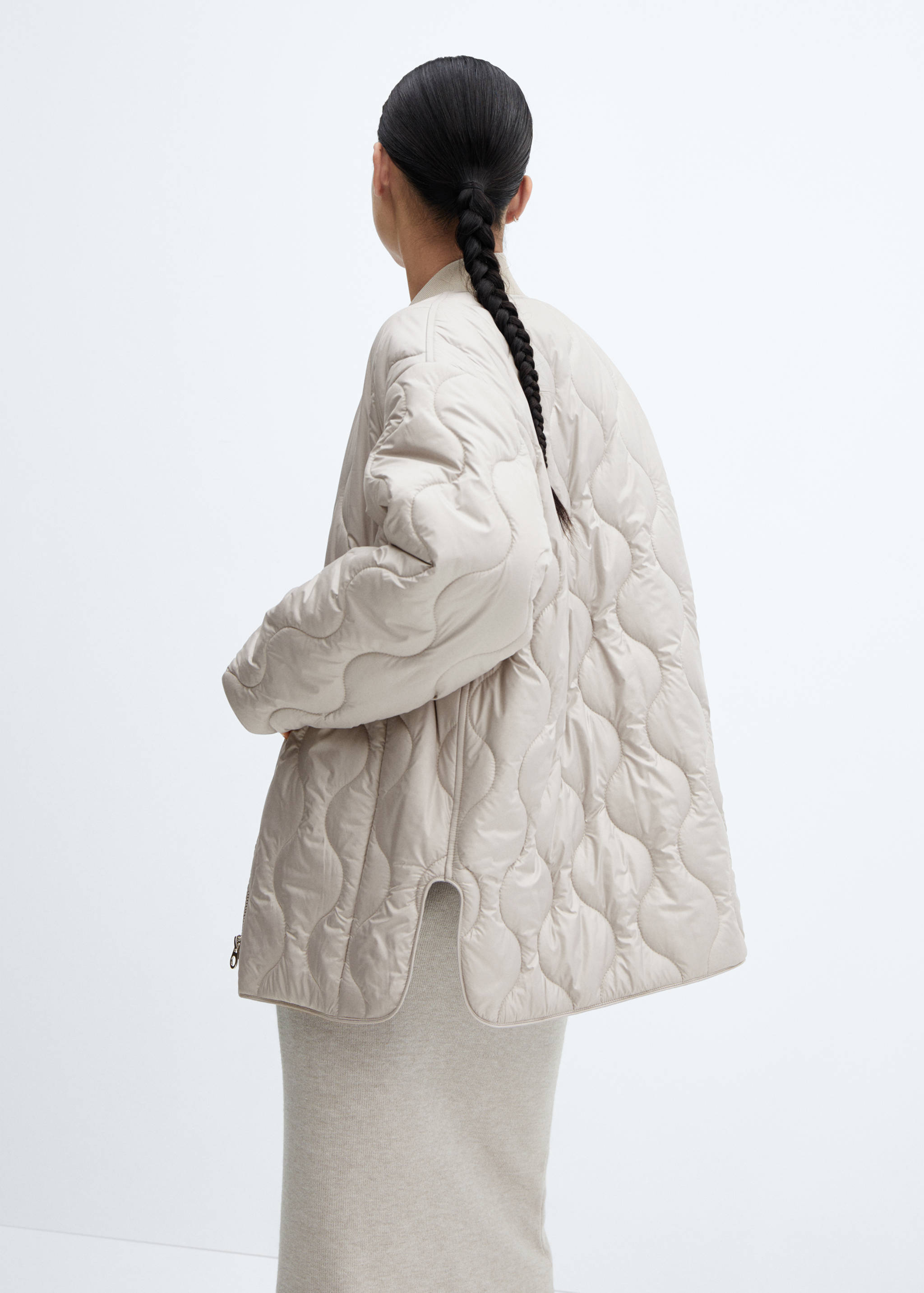 Oversized waterproof puffer coat - Reverse of the article