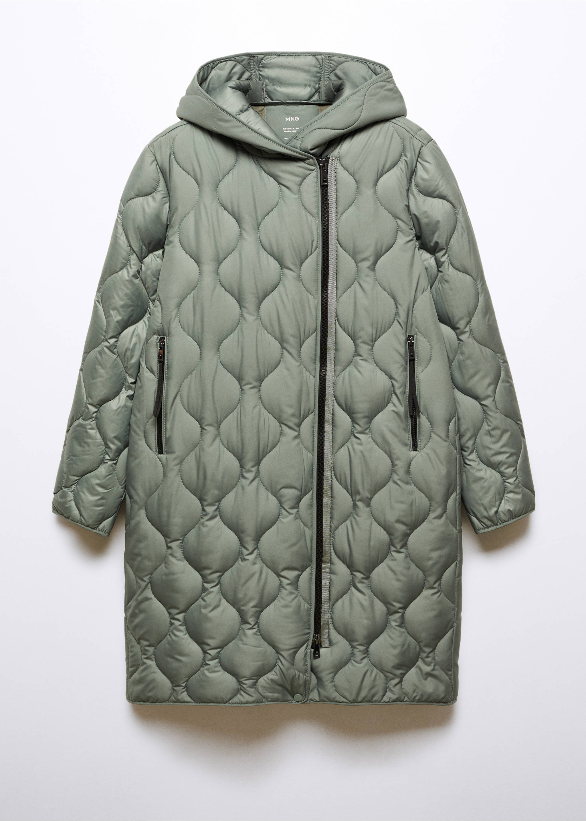 Hood puffer coat - Article without model, Blue. Ref: 57055949-00.