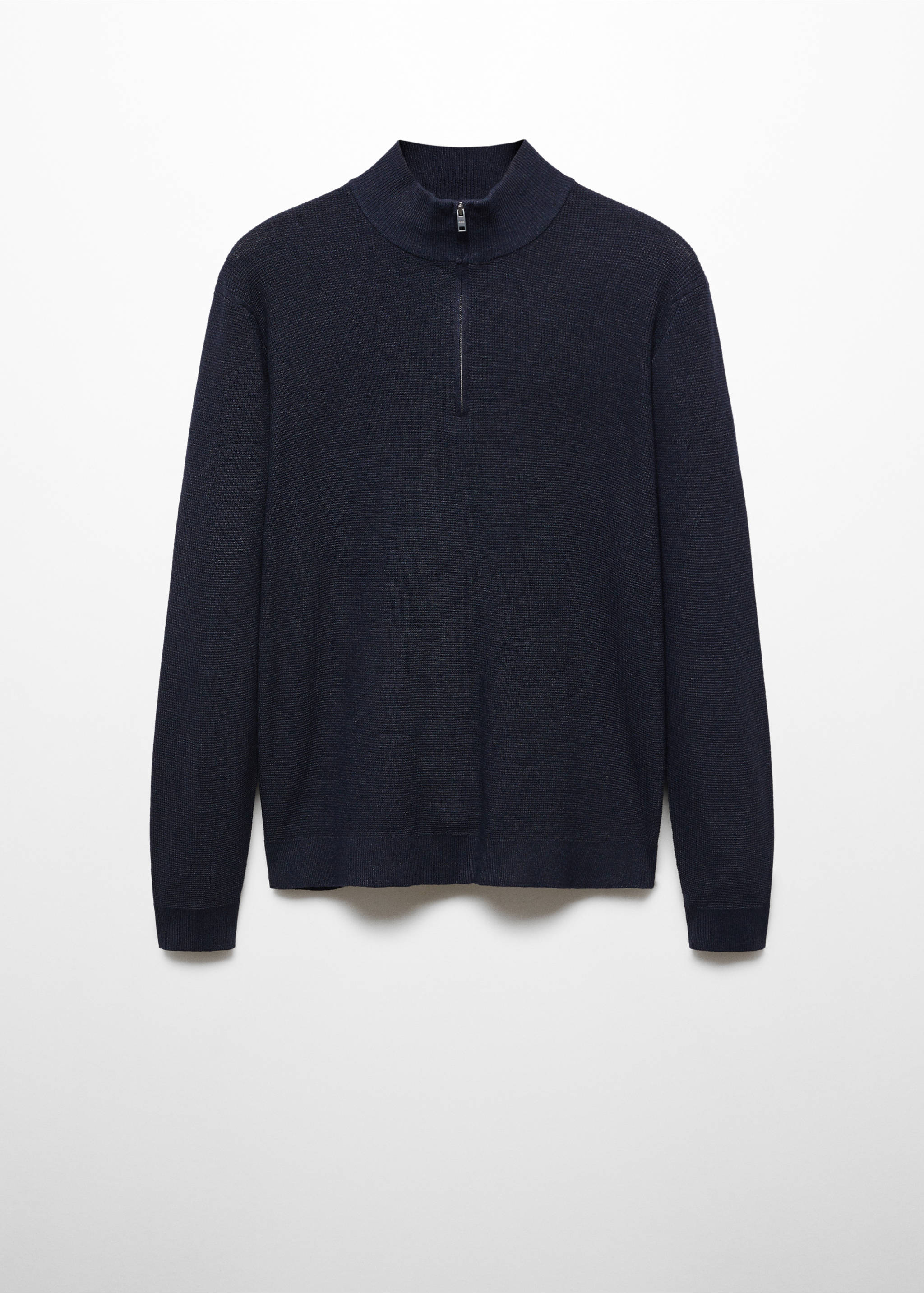 Pullover collo perkins a imbuto - Articolo senza modello, Navy. Ref: 57055957-00.