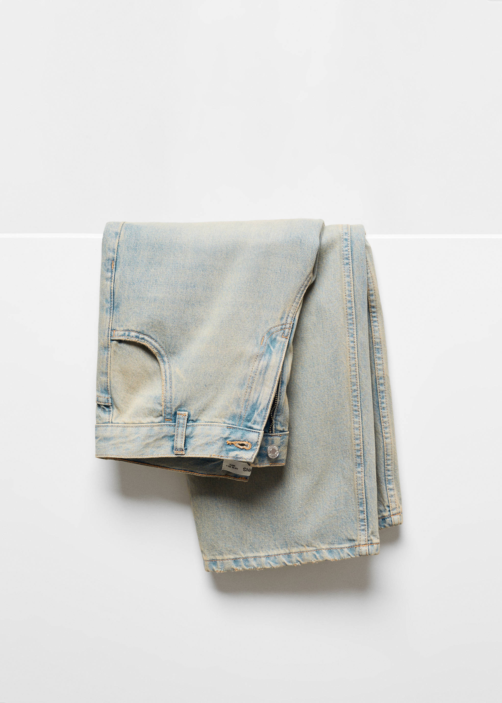 低腰阔腿牛仔裤 - null