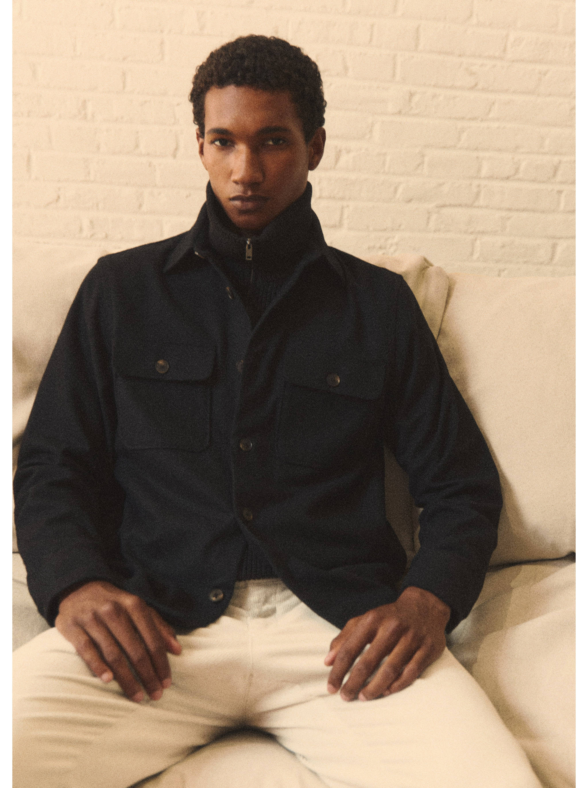 Wool overshirt with pockets - Details of the article 5