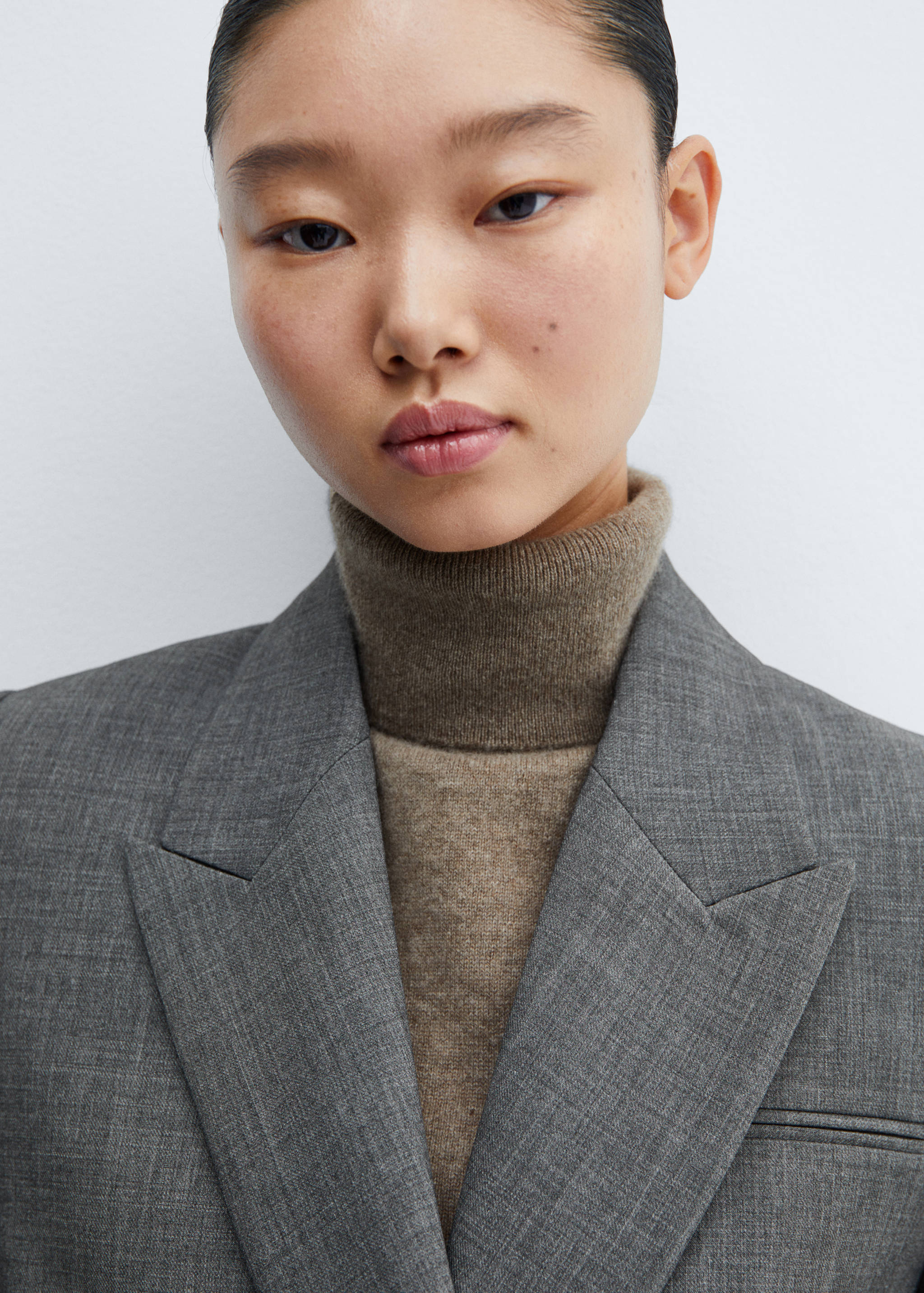 Double-breasted cropped jacket - Details of the article 1