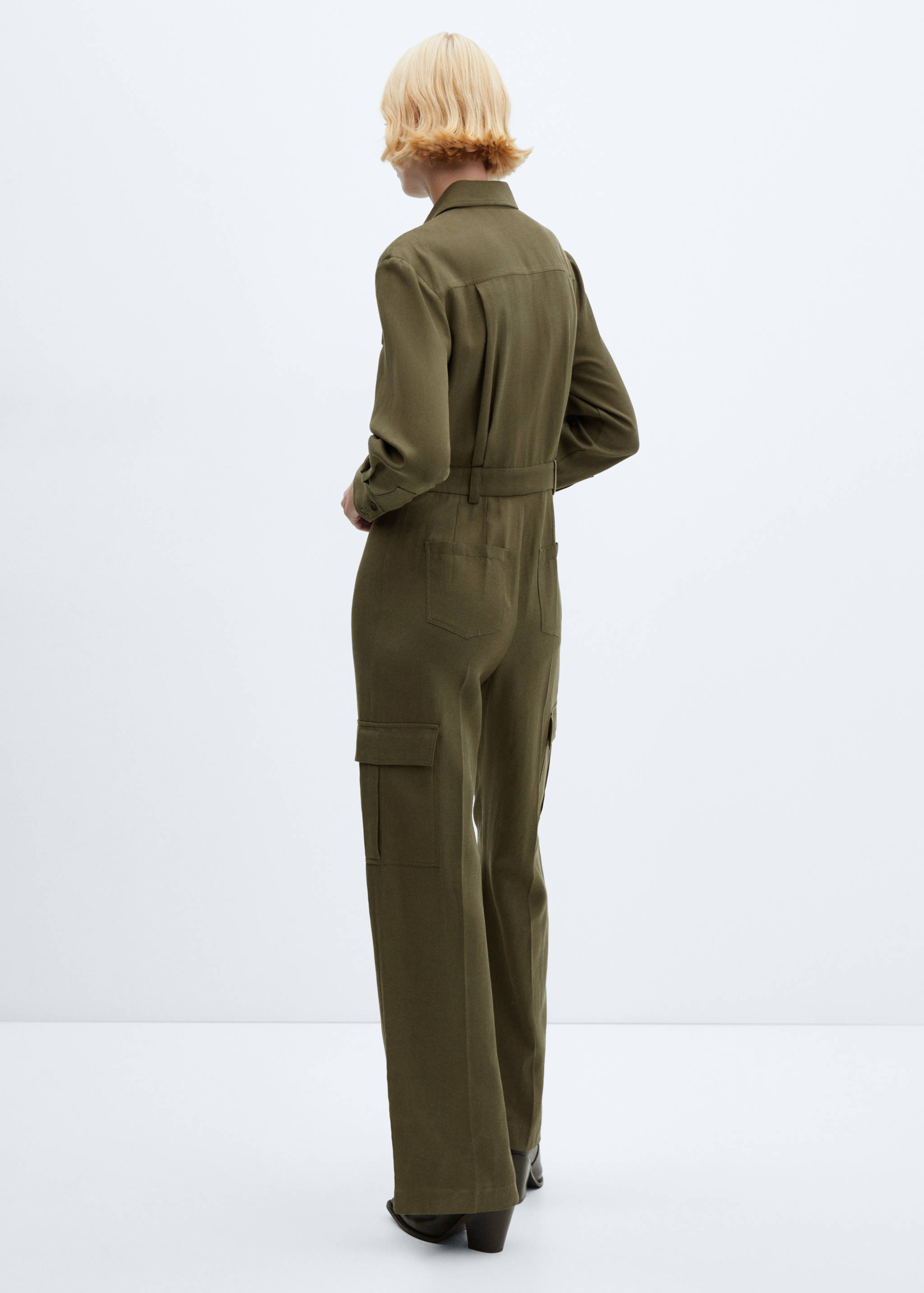 Cotton pockets jumpsuit - Reverse of the article