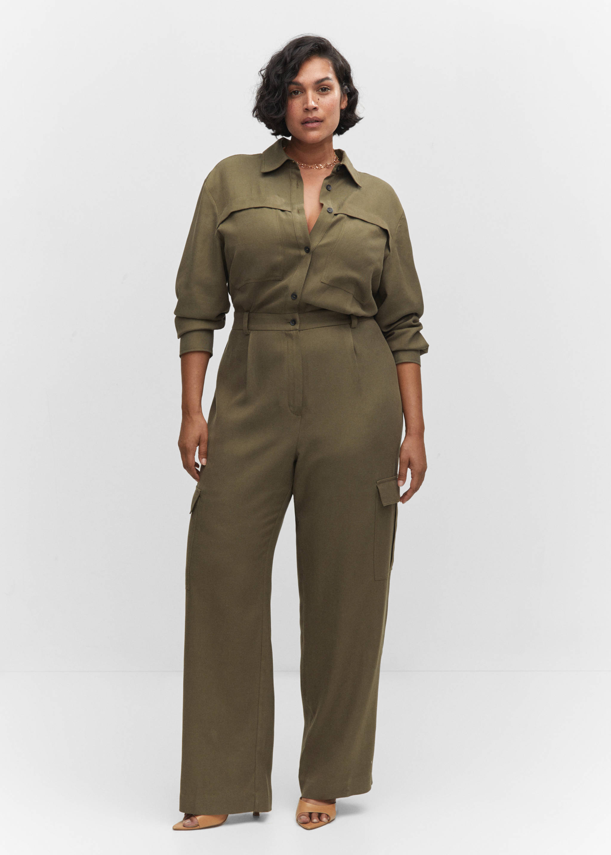 Cotton pockets jumpsuit - Details of the article 3