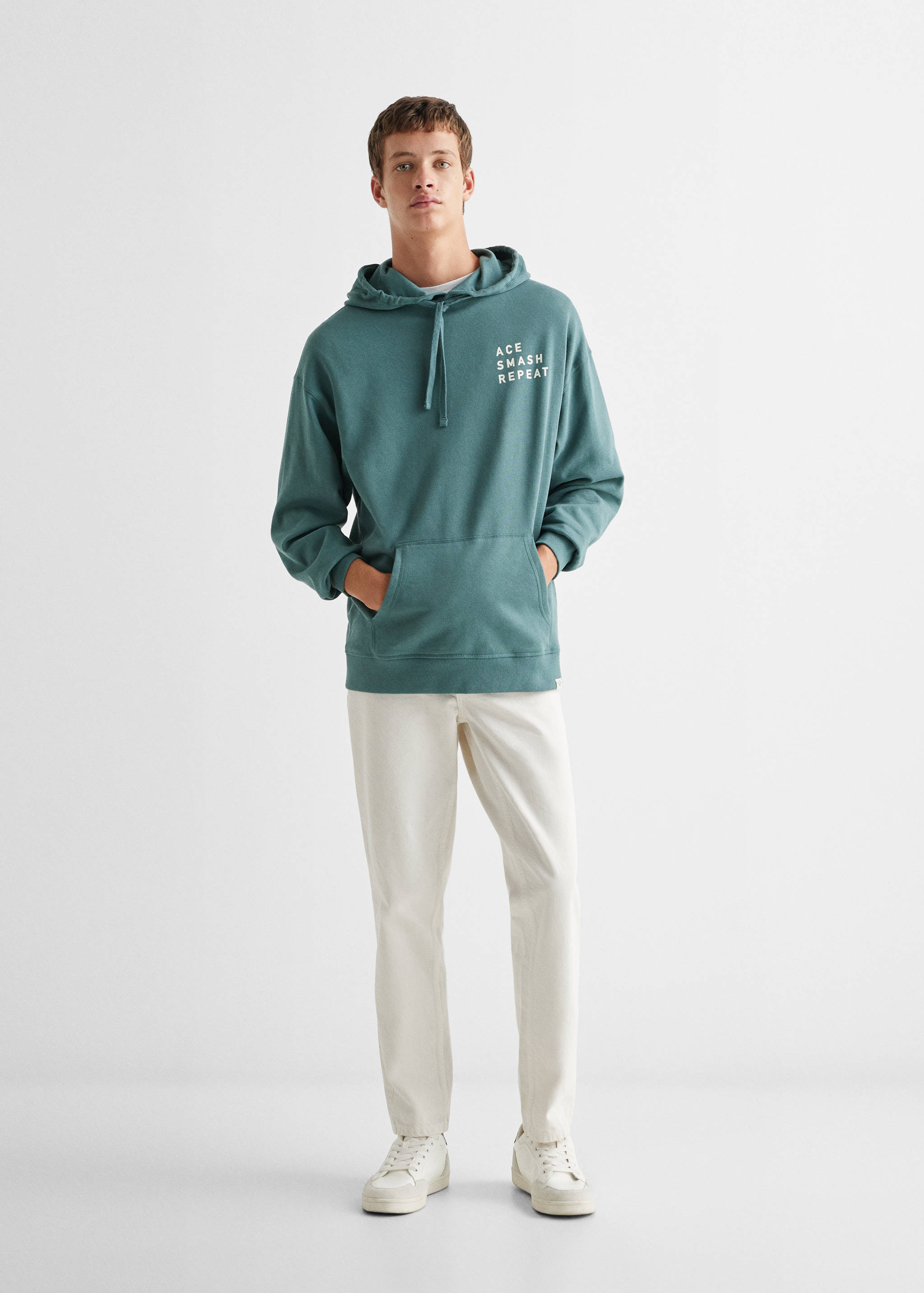 Sudadera mensaje estampado - Plano general