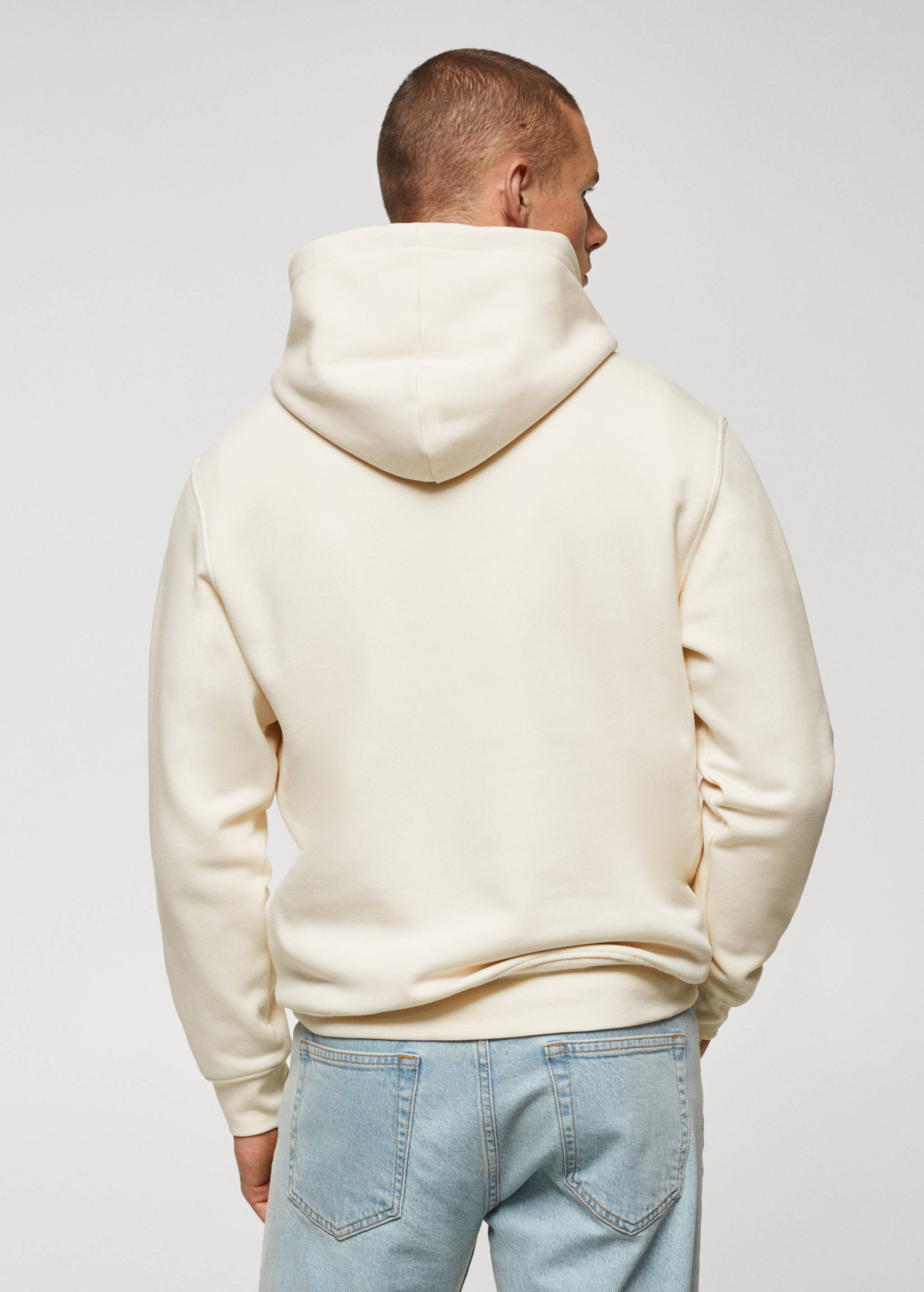 Sweat-shirt coton poche kangourou capuche - Verso de l’article