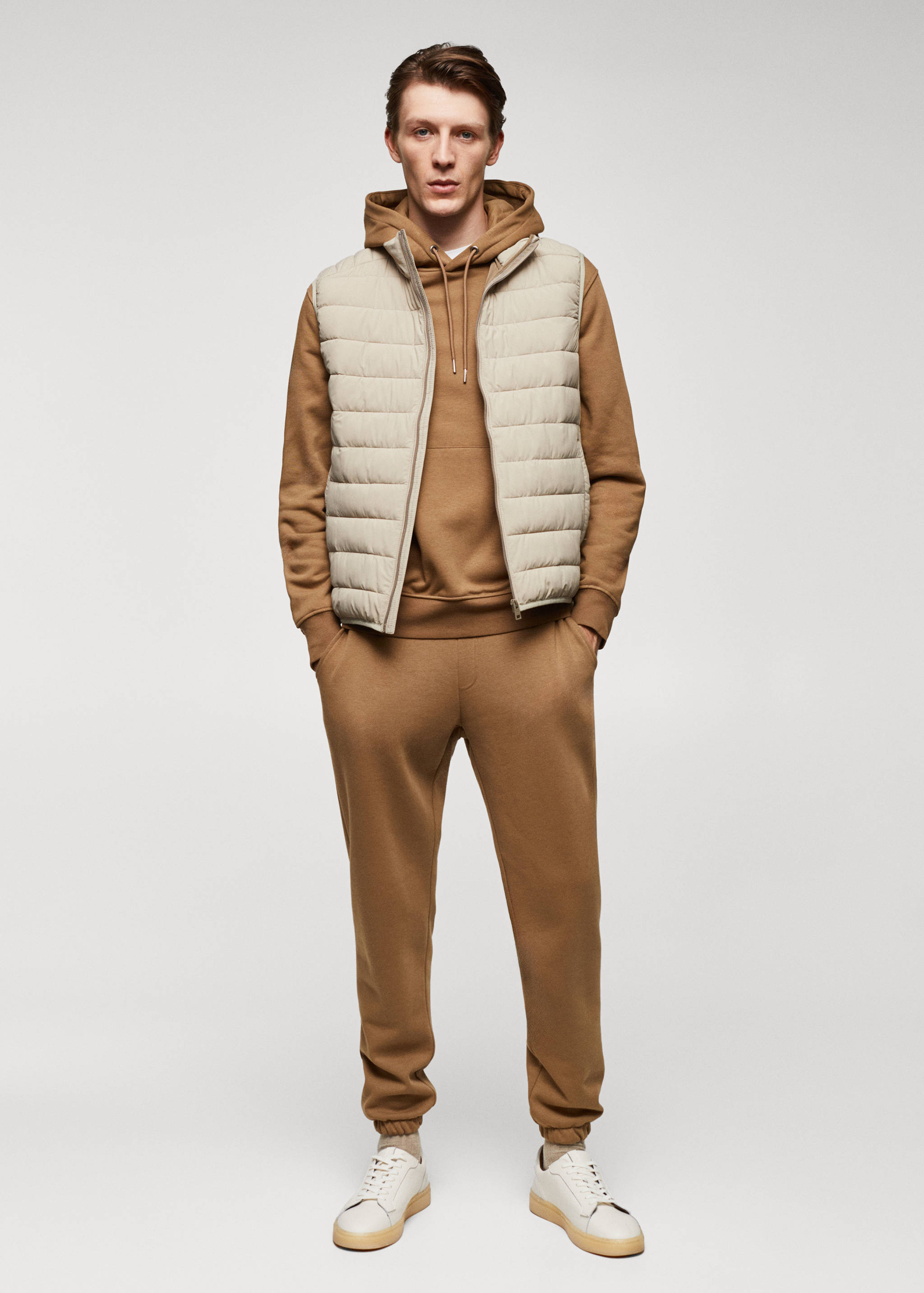 Sweat-shirt coton poche kangourou capuche - Plan général