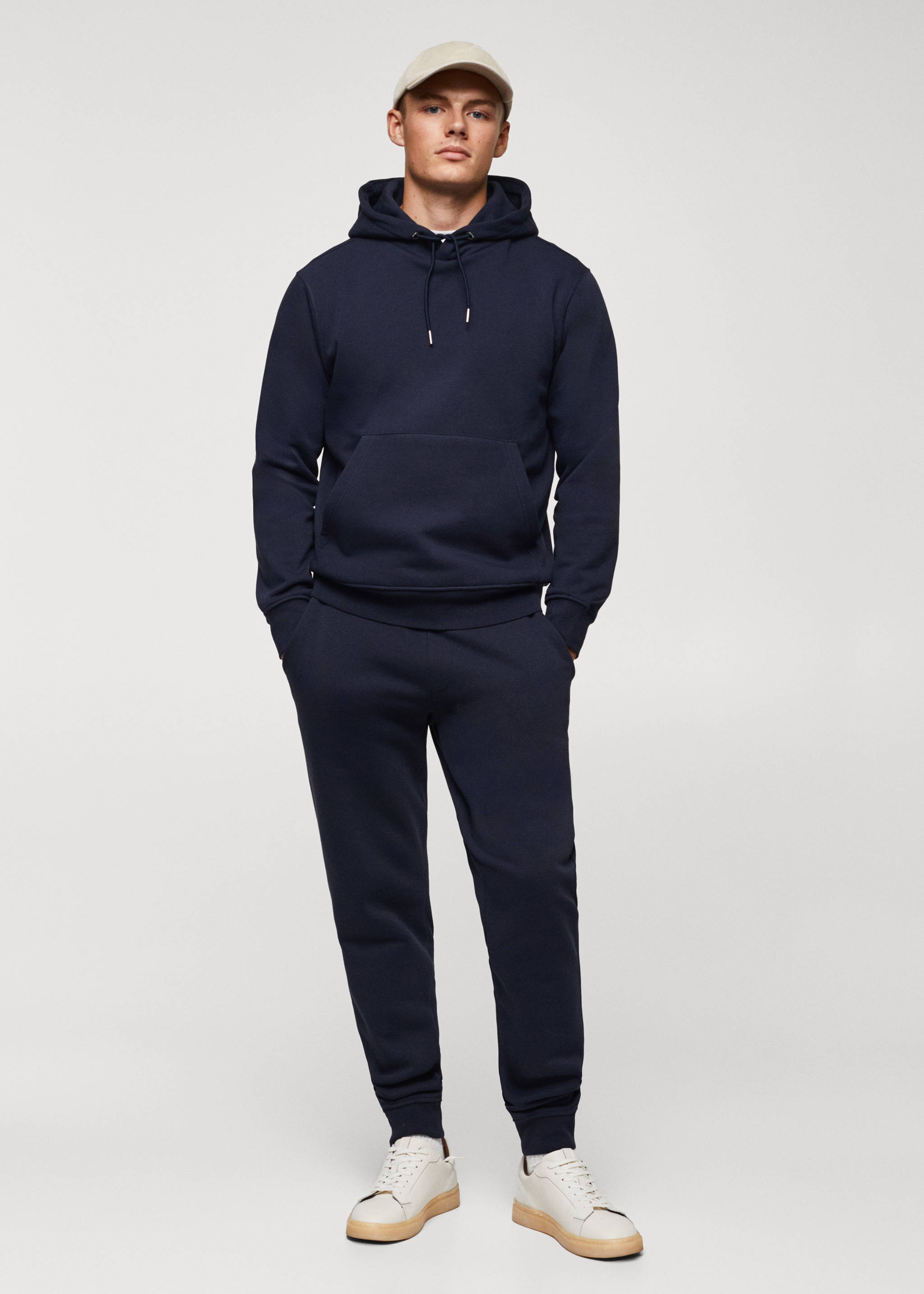 Sweat-shirt coton poche kangourou capuche - Plan général