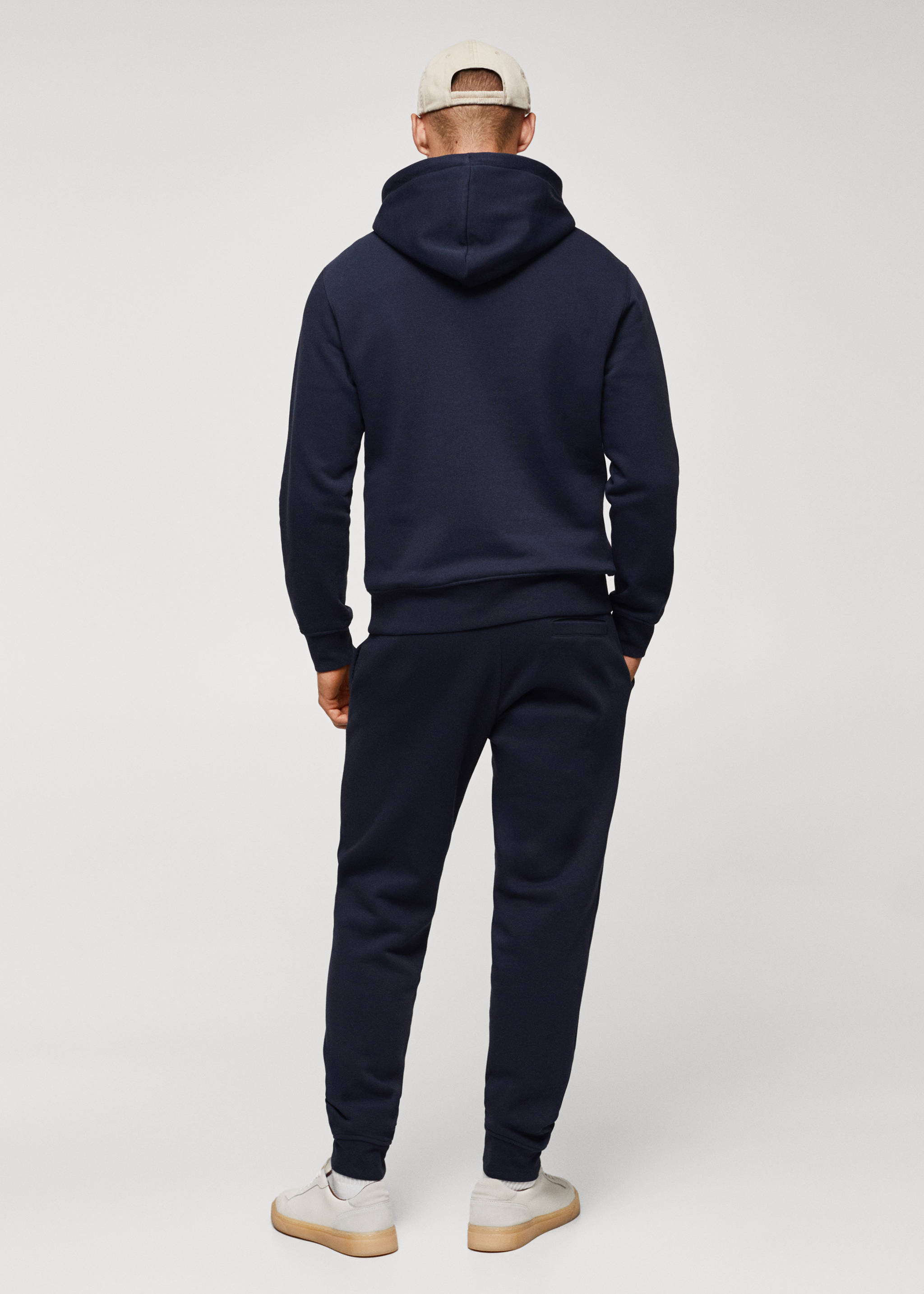 Sweat-shirt coton poche kangourou capuche - Verso de l’article