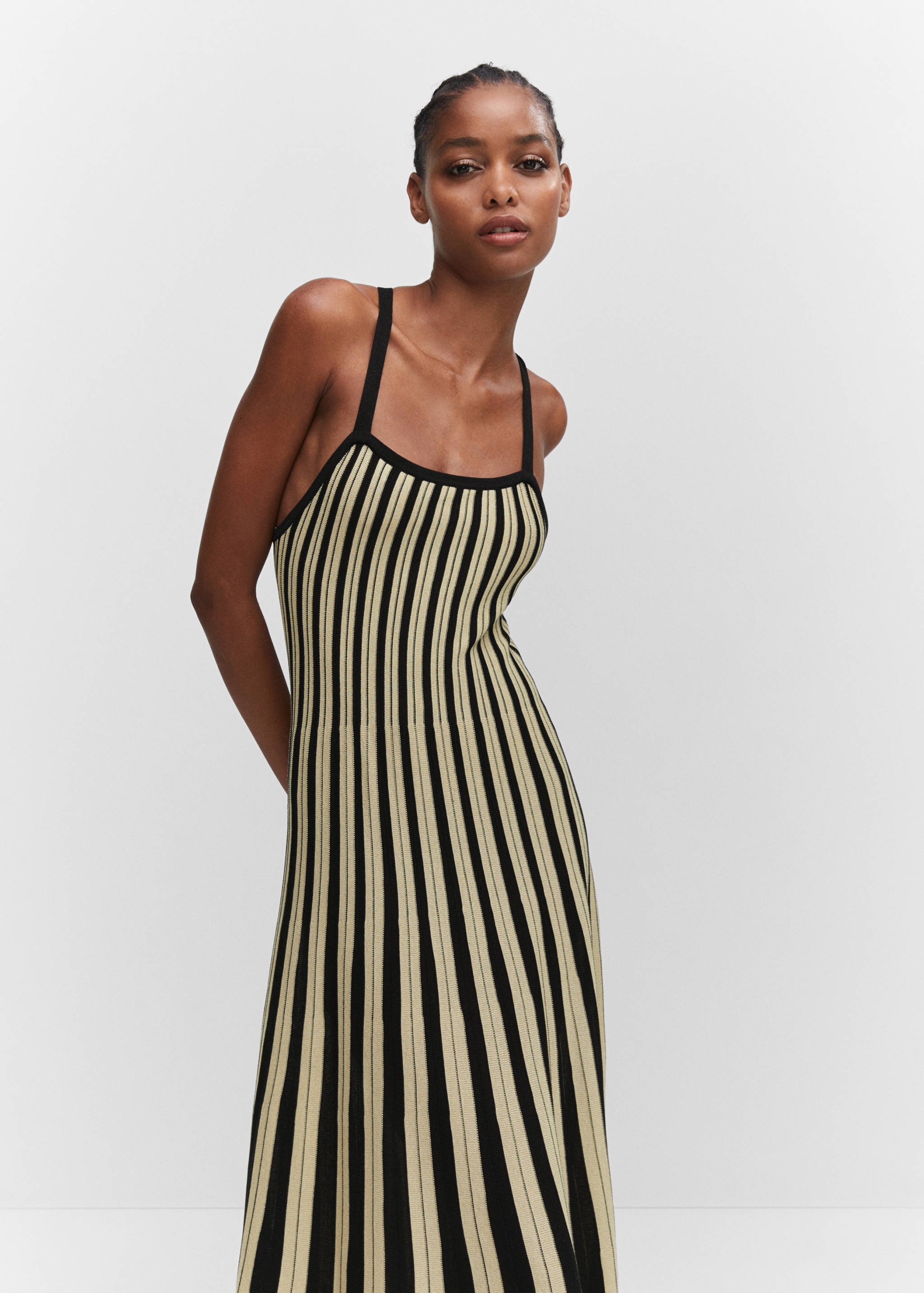 Striped sweater dress - Medium plane