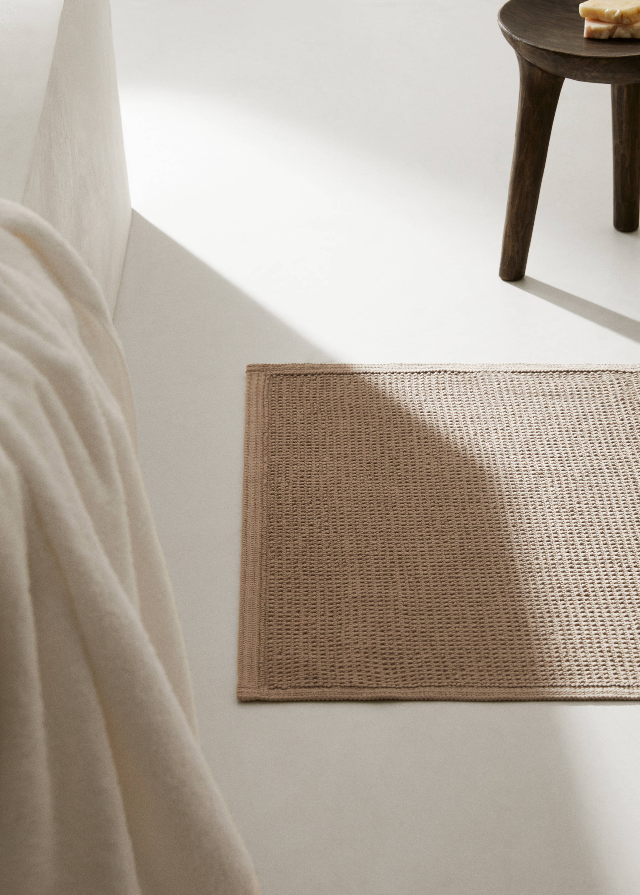 Estora de bany 100% cotó textura - Pla general